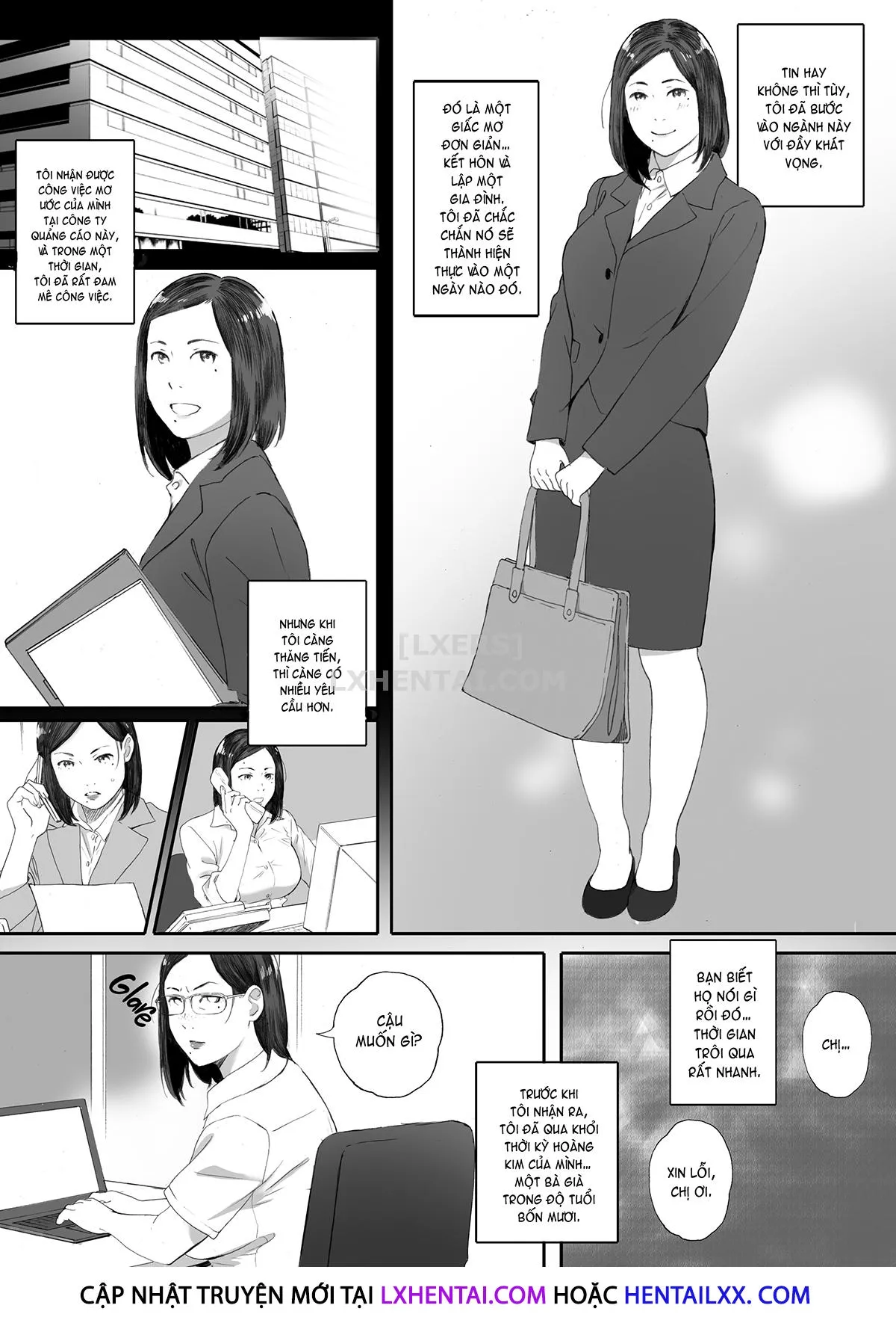 HentaiVN.net - Ảnh 3 - Middle-Aged Miss Hanada's Defloration - Chap 1