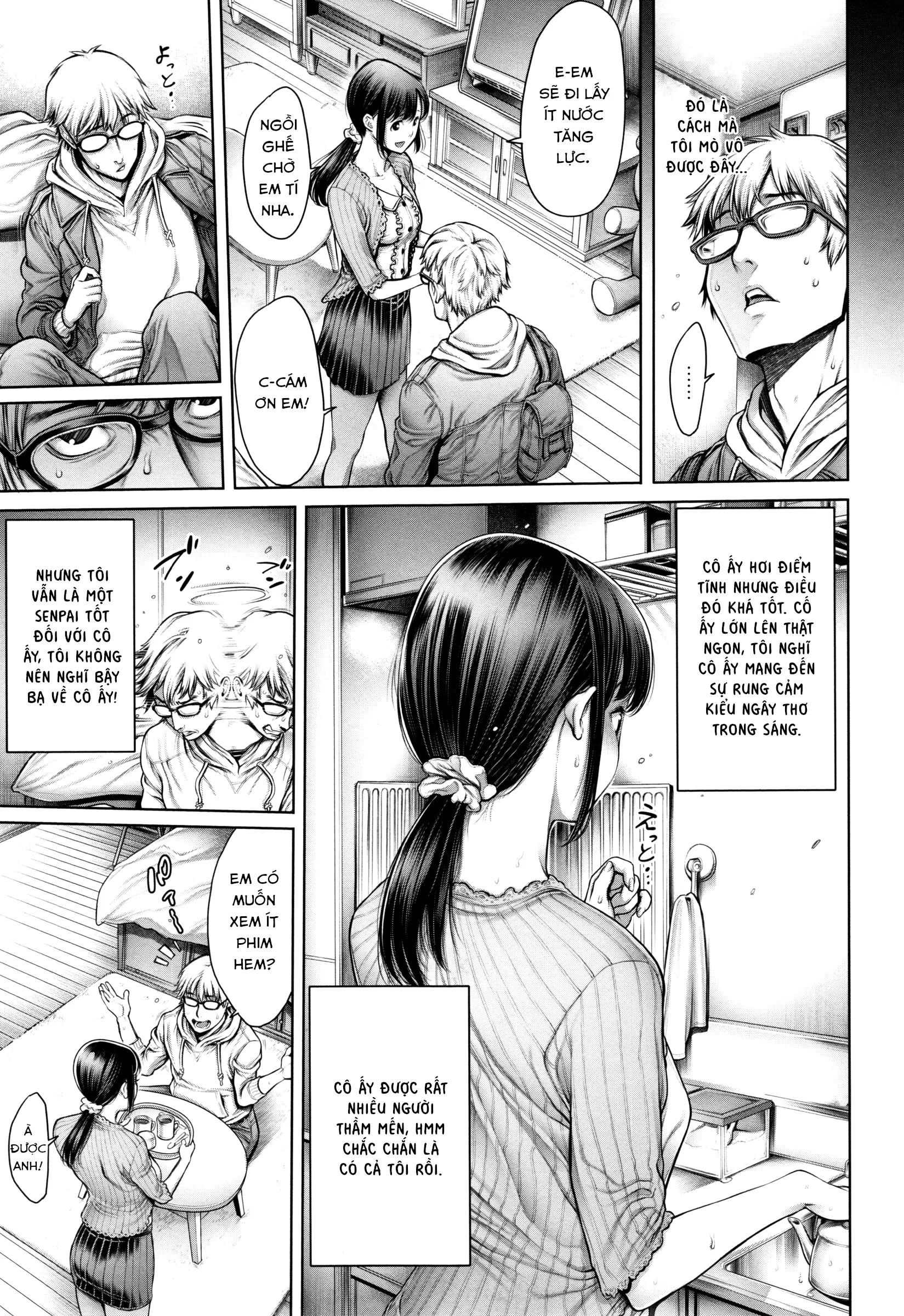 HentaiVN.net - Ảnh 4 - Hôm nay tôi cô đơn quớ [Hitorigurashi, Ojamashimasu; 一人暮らし、おじゃまします] - Chap 1