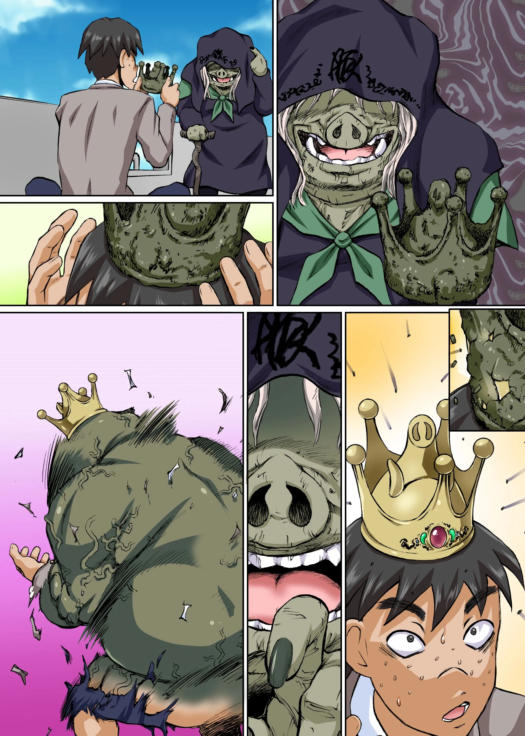 HentaiVN.net - Ảnh 3 - Yokubou no Mama ni Yarimakure! [~Zetsurin Orc ni Natta node Gakuen no Bishoujo-tachi o Honnou no Mama ni~] - Chap 1