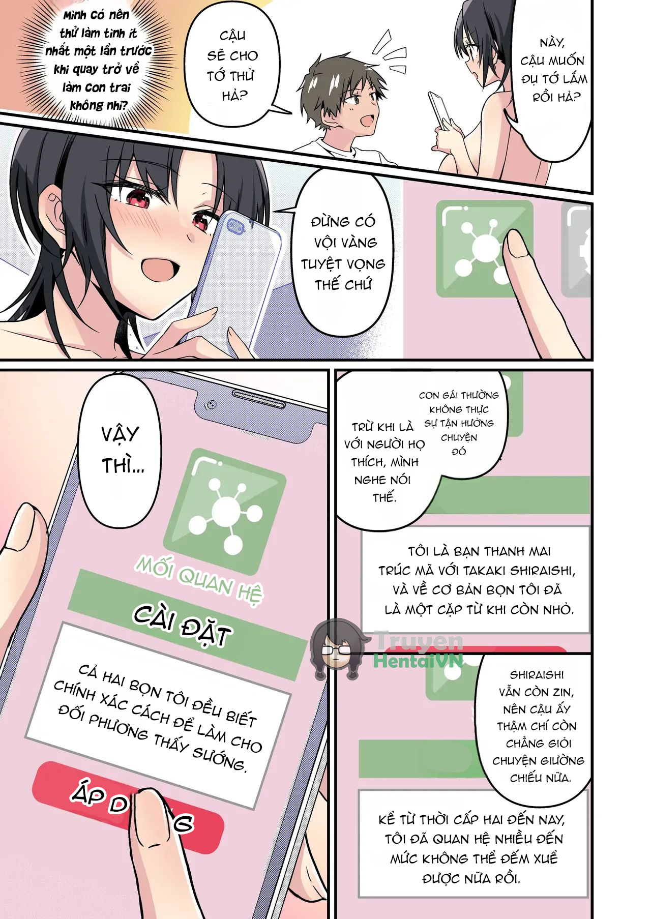 HentaiVN.net - Ảnh 28 - Jinsei Kaihen Appli de Barairo no Hibi? ~Jibun o Ukkari Dosukebe Bishoujo ni~ - Chap 1
