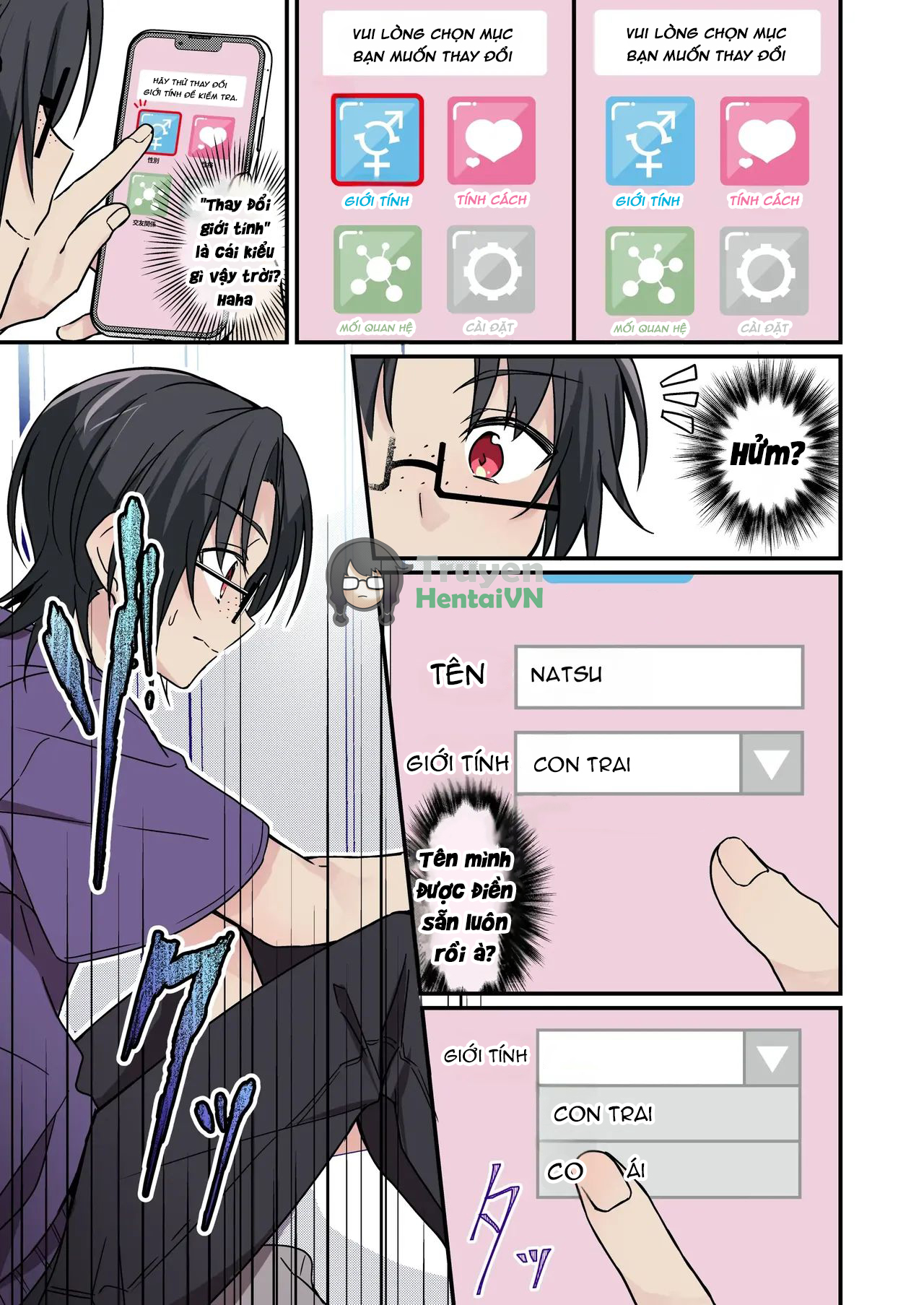 HentaiVN.net - Ảnh 6 - Jinsei Kaihen Appli de Barairo no Hibi? ~Jibun o Ukkari Dosukebe Bishoujo ni~ - Chap 1