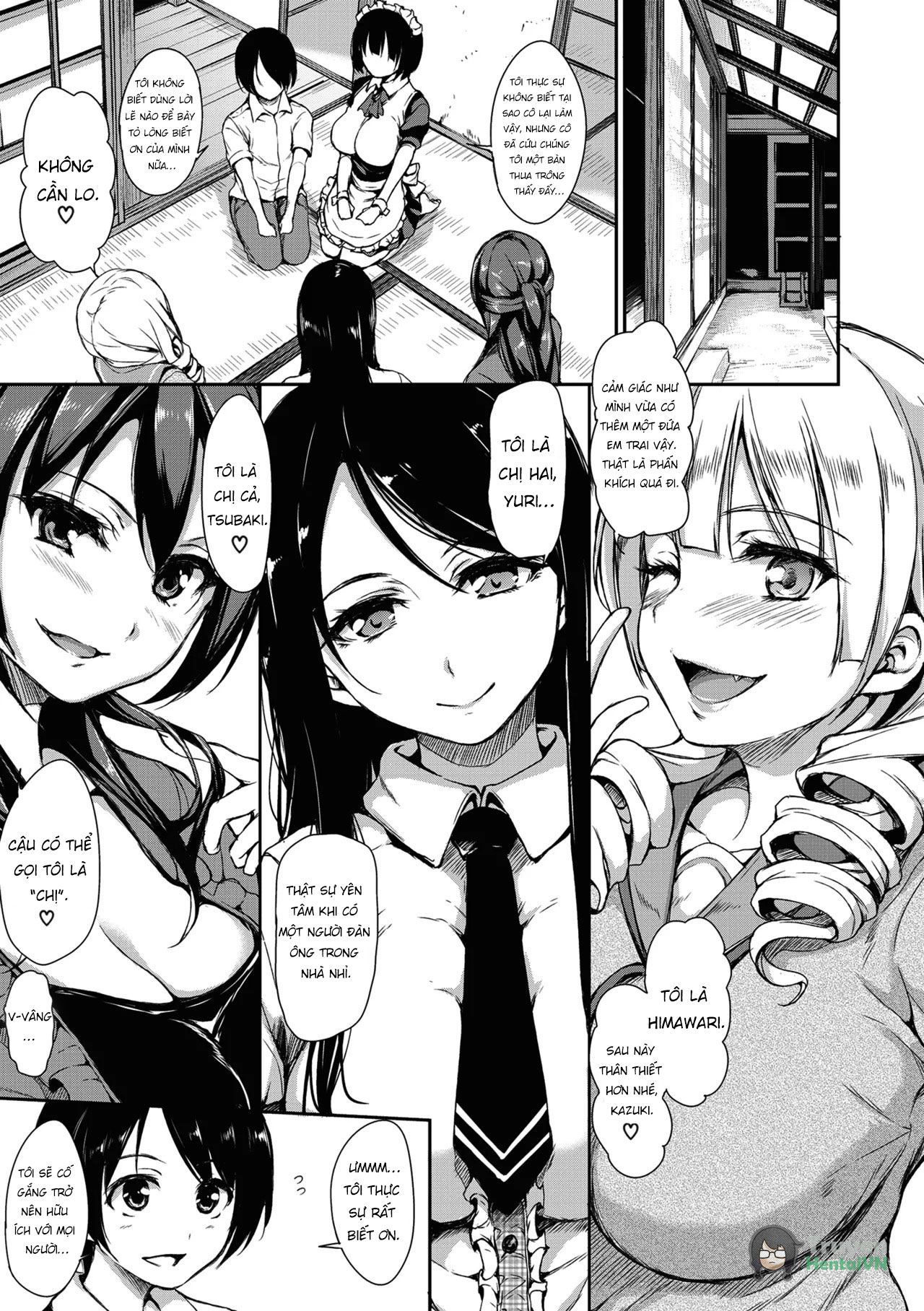 HentaiVN.net - Ảnh 15 - At Home Harem Fudeoro Sisters - Chap 1