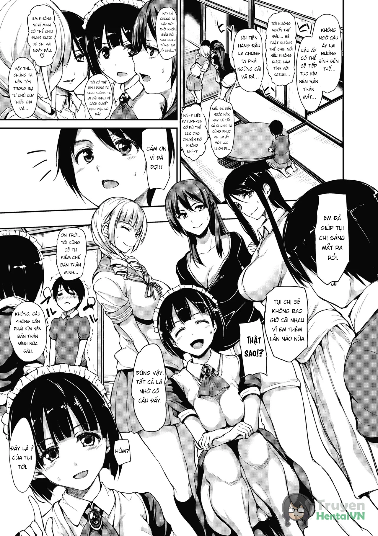 HentaiVN.net - Ảnh 4 - At Home Harem Fudeoro Sisters - Chap 3