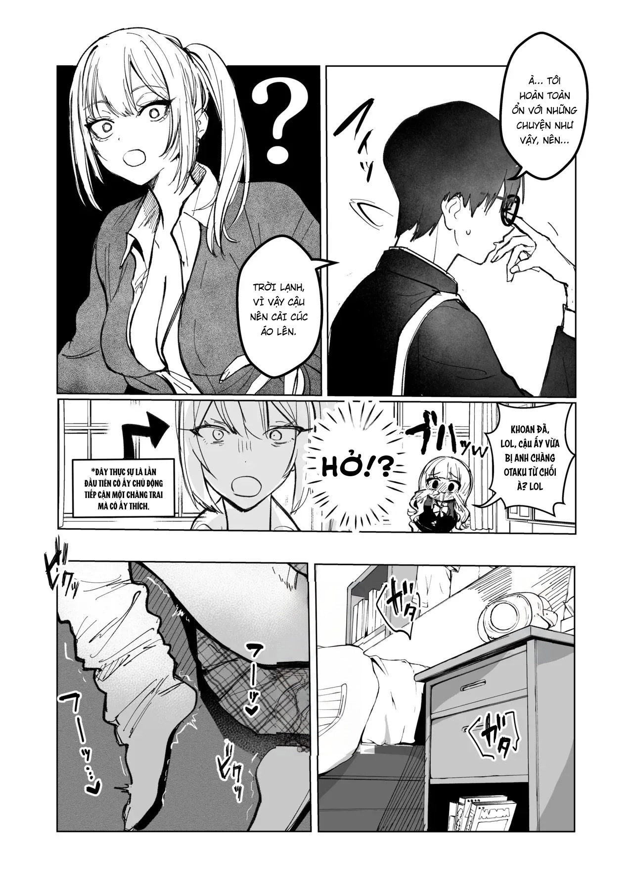 HentaiVN.net - Ảnh 5 - Ryou Kataomoi ga Minoranai Gyaru-san wa Iramura Chikunii ga Tomaranai! - Chap 1