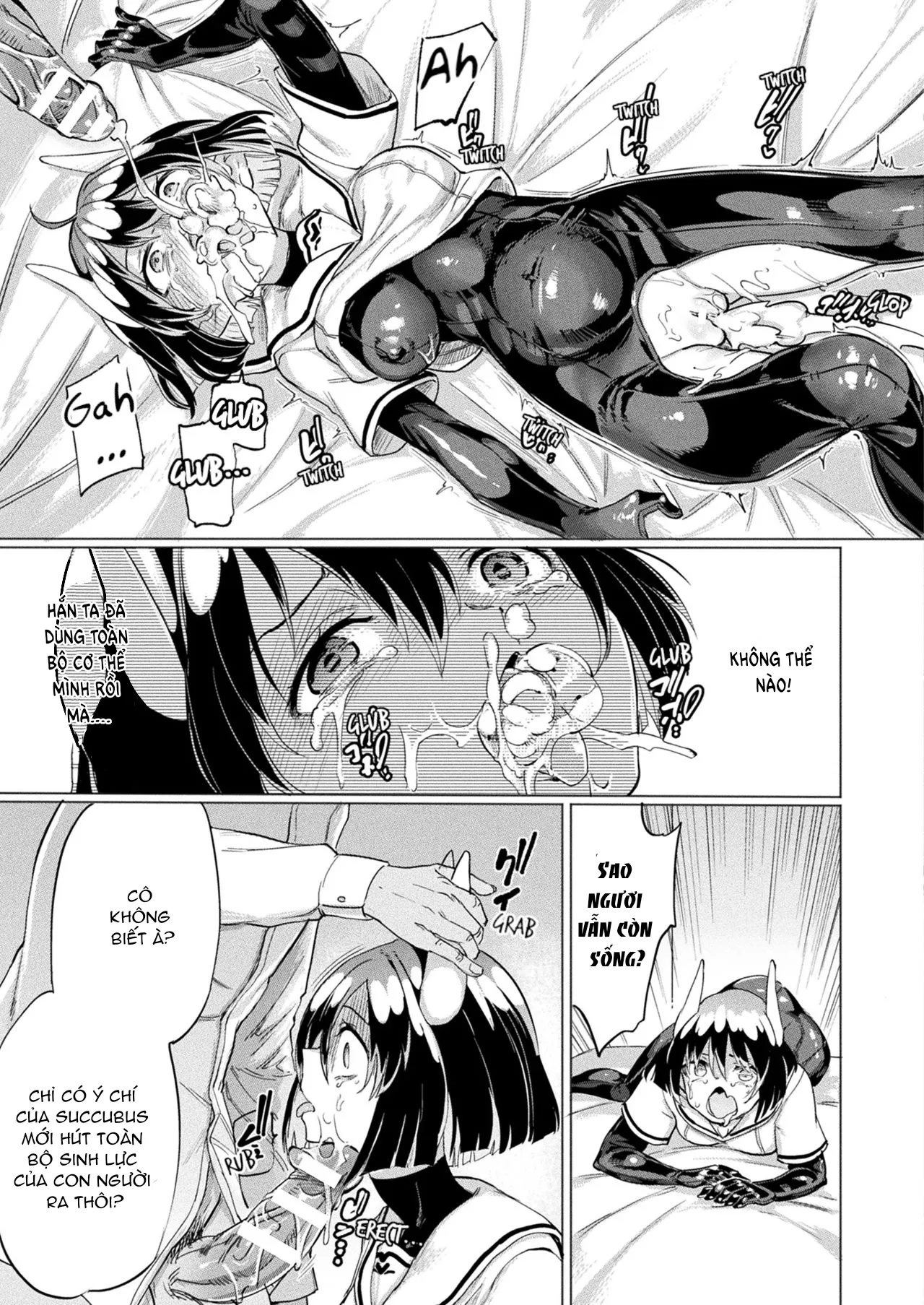 HentaiVN.net - Ảnh 9 - Sục cu bú nhưng bị out trình [Slutty Little Succubus vs Time-Stopping Mister] - Chap 1