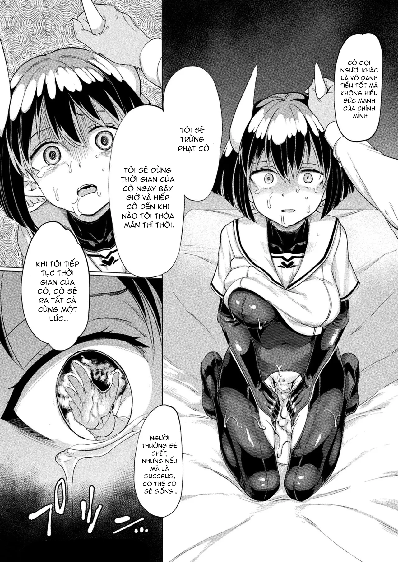 HentaiVN.net - Ảnh 10 - Sục cu bú nhưng bị out trình [Slutty Little Succubus vs Time-Stopping Mister] - Chap 1