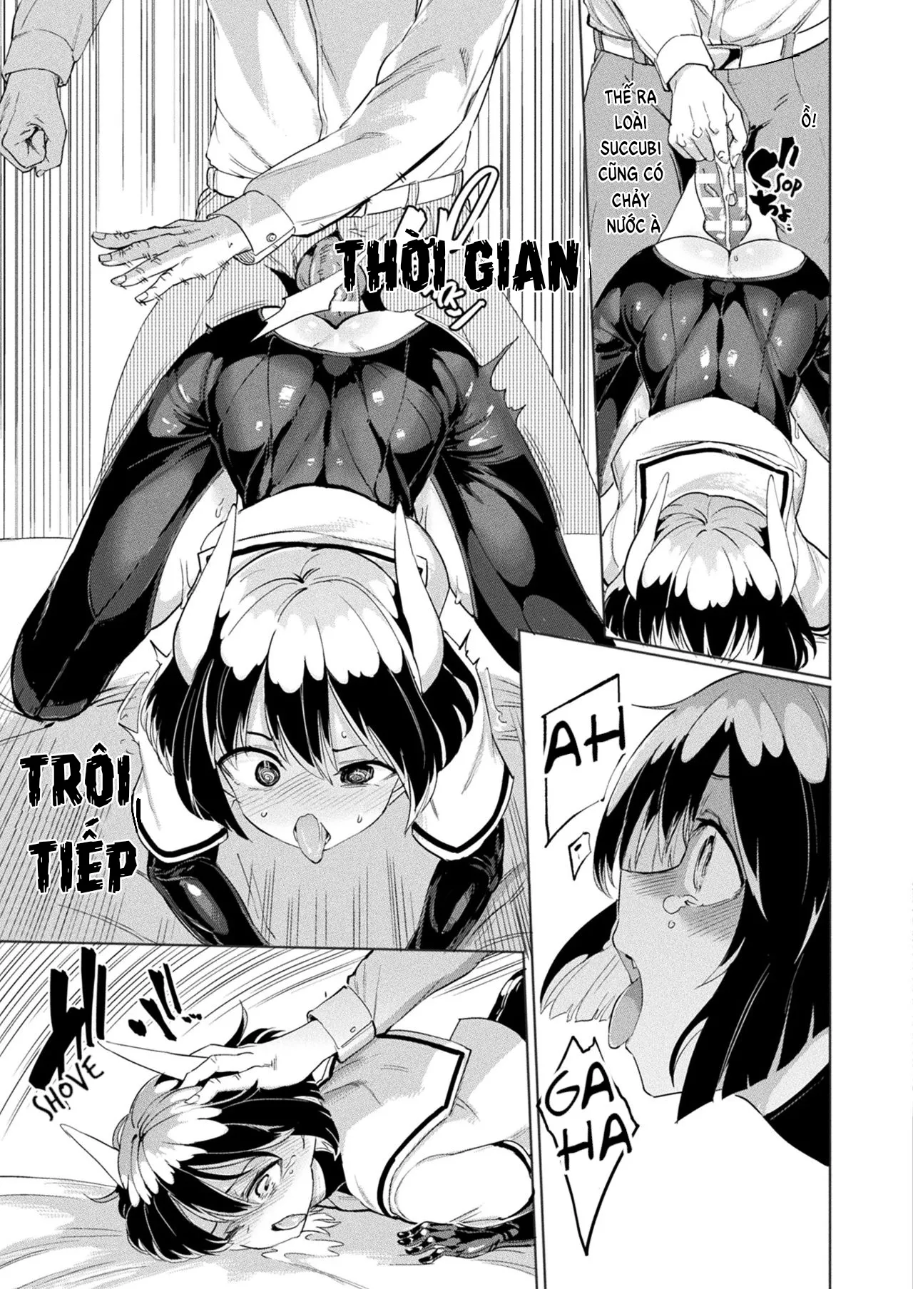 HentaiVN.net - Ảnh 5 - Sục cu bú nhưng bị out trình [Slutty Little Succubus vs Time-Stopping Mister] - Chap 1