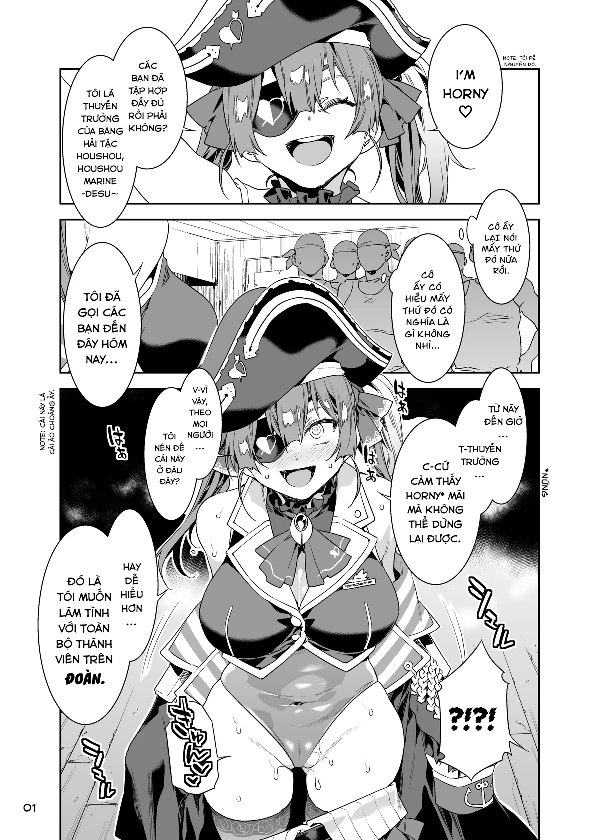 HentaiVN.net - Ảnh 3 - Thuyền Trưởng Marine bị Horny. [Marine Senchou wa Hi Goui no Ue de Wakarasaretai] - Chap 1