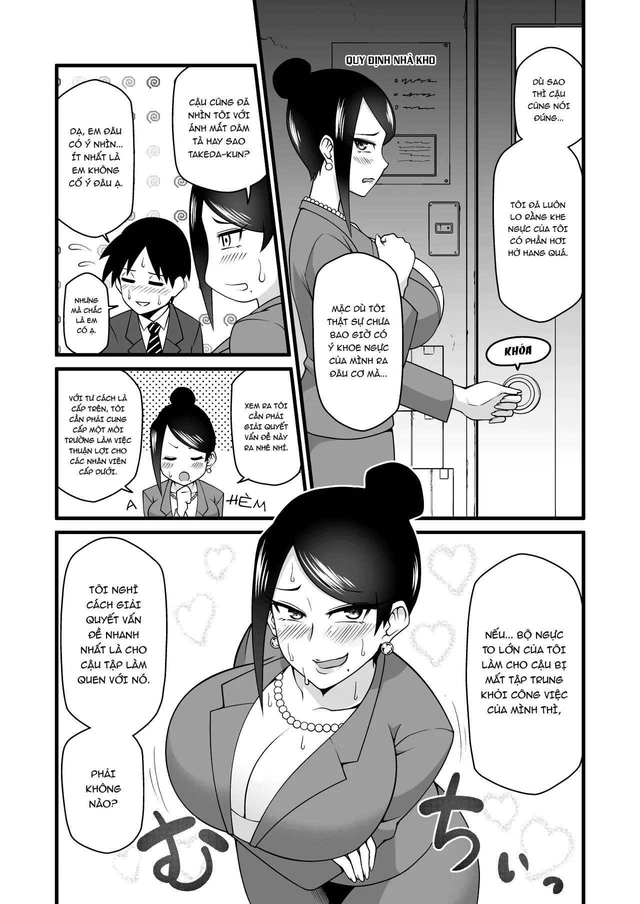 HentaiVN.net - Ảnh 10 - Kono Kyonyuu de Joushi wa Muri desho!! - Chap 1