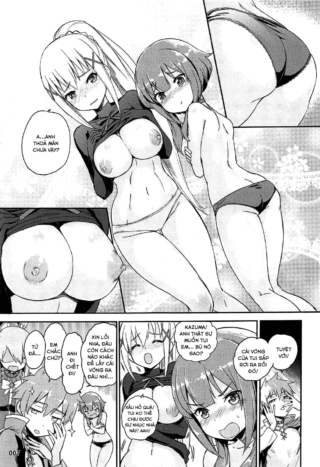 HentaiVN.net - Ảnh 8 - Aqua, Megumin và chiếc vòng ước nguyện (Kono Subarashii Sekai ni Syukufuku o!) [Kono Azen na Kazuma ni Shojo o! (Kono Subarashii Sekai ni Syukufuku o!)] - Chap 1