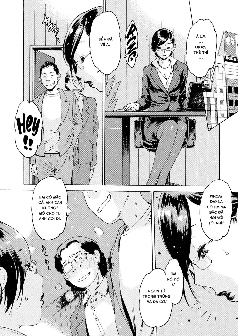 HentaiVN.net - Ảnh 4 - Thư Ký Của Giám Đốc và Những Trò Sàm Sỡ Đê Tiện [The Director’s Secretary and Her Sexual Harassment Circumstances] - Chap 1