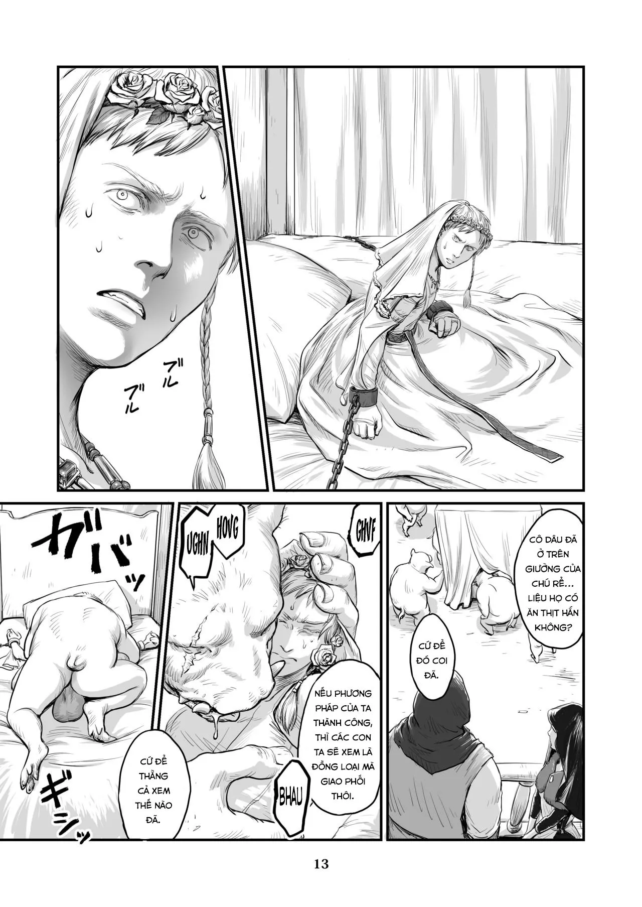 HentaiVN.net - Ảnh 10 - Vị Tân Nương của Orc [Chikuhyou no Hanayome] - Chap 1