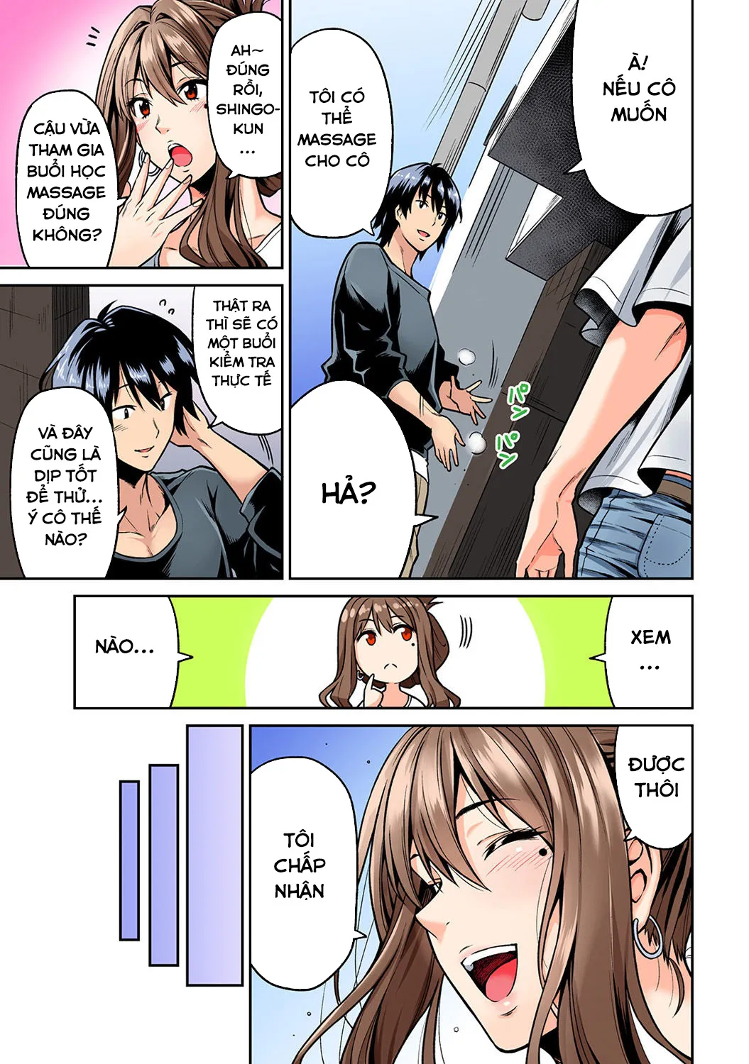 HentaiVN.net - Ảnh 5 - Buổi Tập Massage [Hatsujou Munmun Massage!] - Chap 1