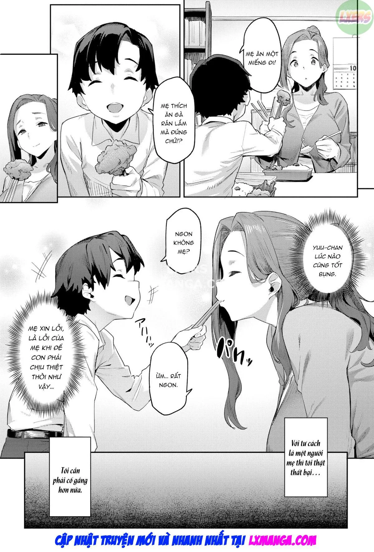 HentaiVN.net - Ảnh 6 - Mừng mẹ về nhà - Chap 1