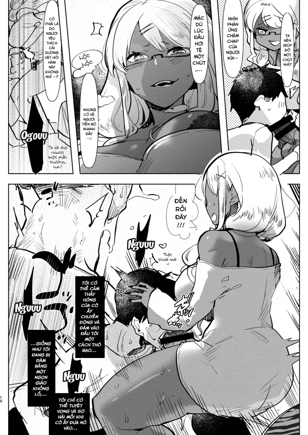 HentaiVN.net - Ảnh 10 - What I Thought Was Going To Be A Study Date [Futanari Kyokon Kuro Gal Kanojo to Benkyou Oheya Date da to Omottara Soku Onaho Atsukai Fukujuu Gyaku Anal nante...] - Chap 1