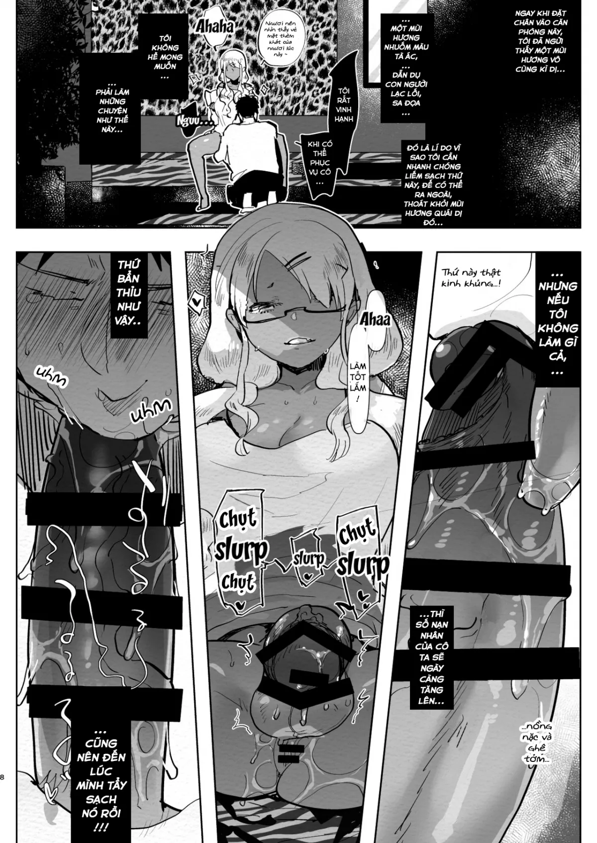 HentaiVN.net - Ảnh 8 - What I Thought Was Going To Be A Study Date [Futanari Kyokon Kuro Gal Kanojo to Benkyou Oheya Date da to Omottara Soku Onaho Atsukai Fukujuu Gyaku Anal nante...] - Chap 1