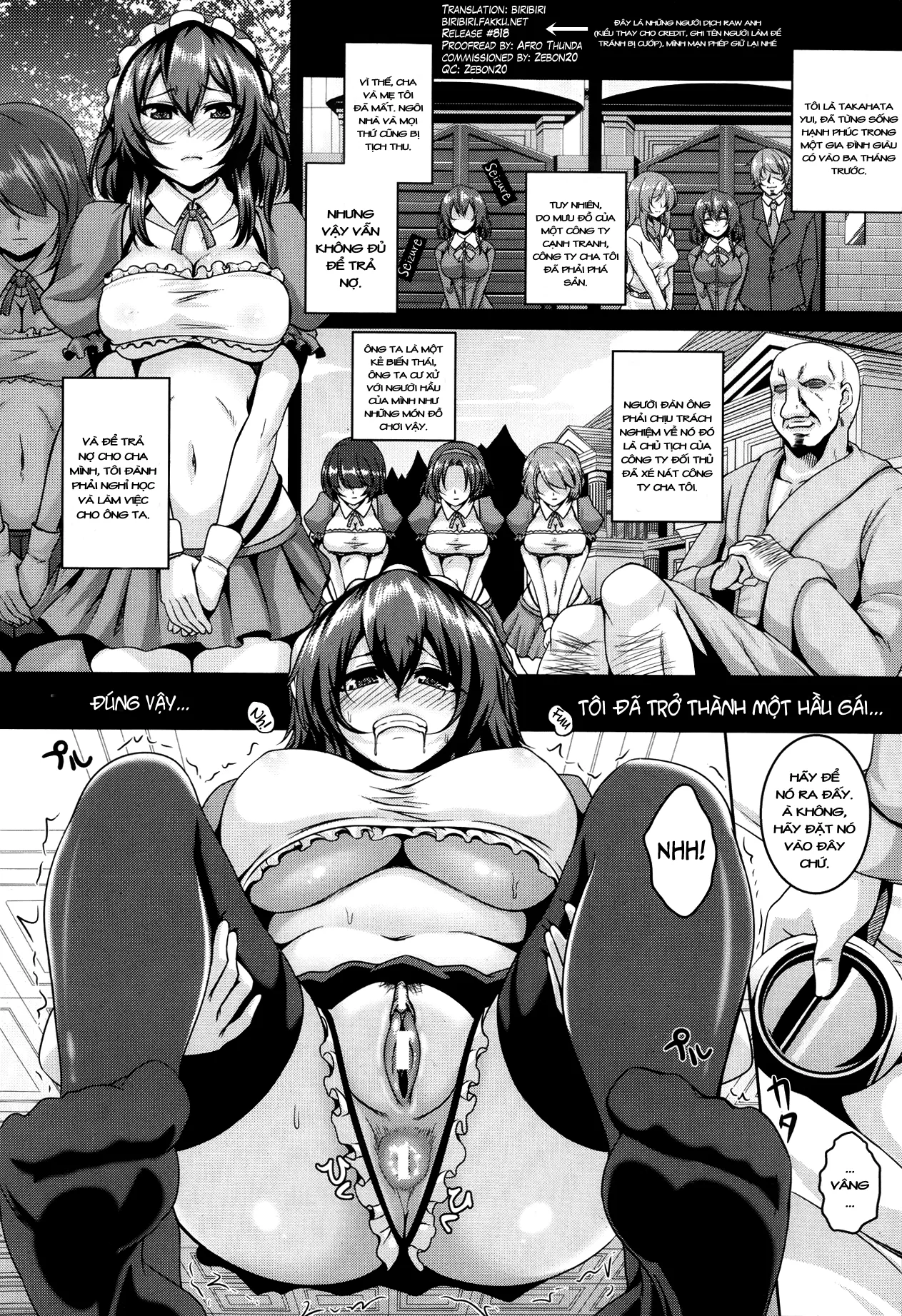 HentaiVN.net - Ảnh 3 - Botsuraku Reijou no Seiteki Maid Gyoumu [没落令嬢の性的メイド業務] - Chap 1