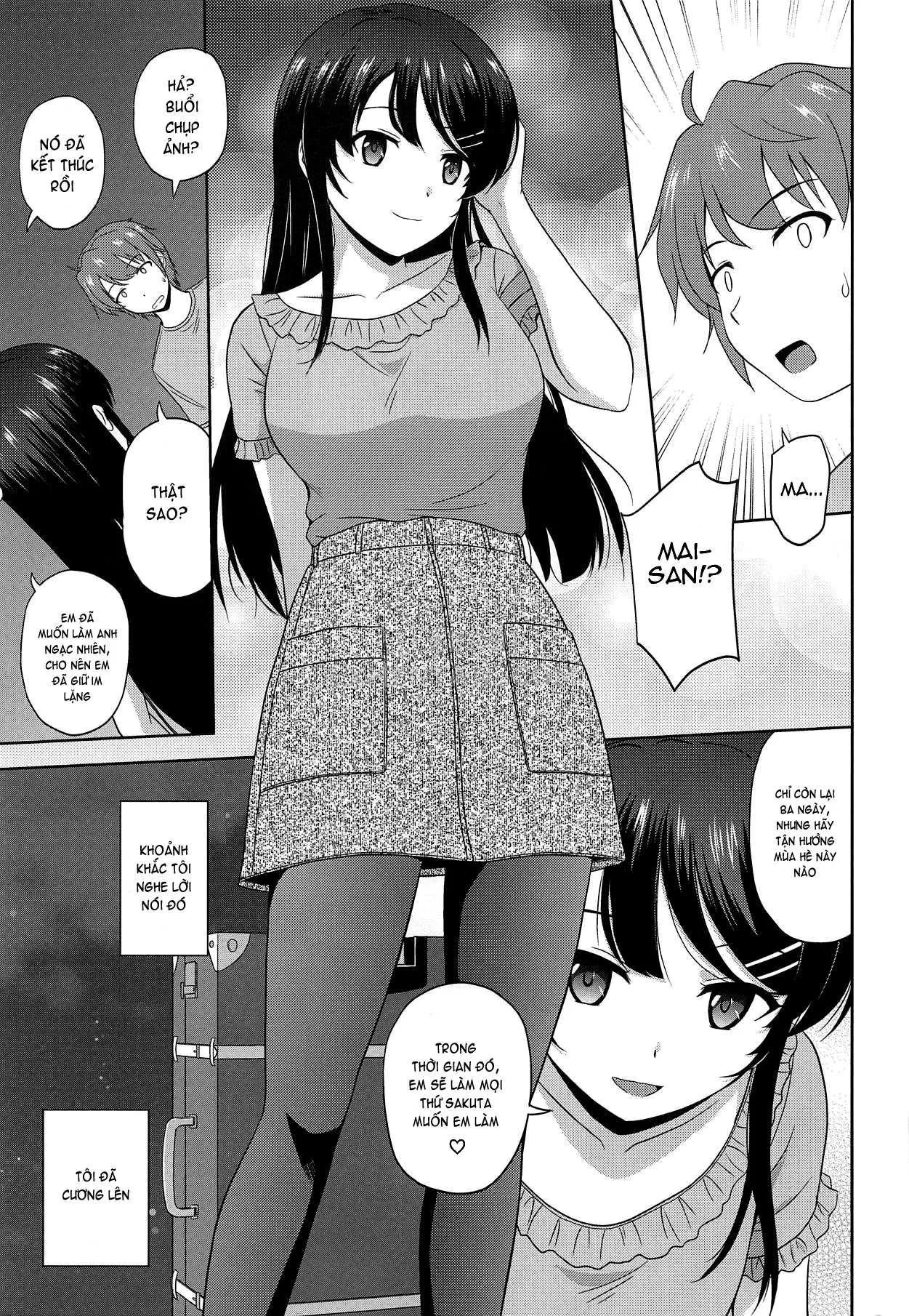 HentaiVN.net - Ảnh 7 - Thương Em! (Đú trend xíu) [Seishun Buta Yarou Series Fanbook; Seishun Black Time Killer; Seishun Blonde Tangram] - Chap 1