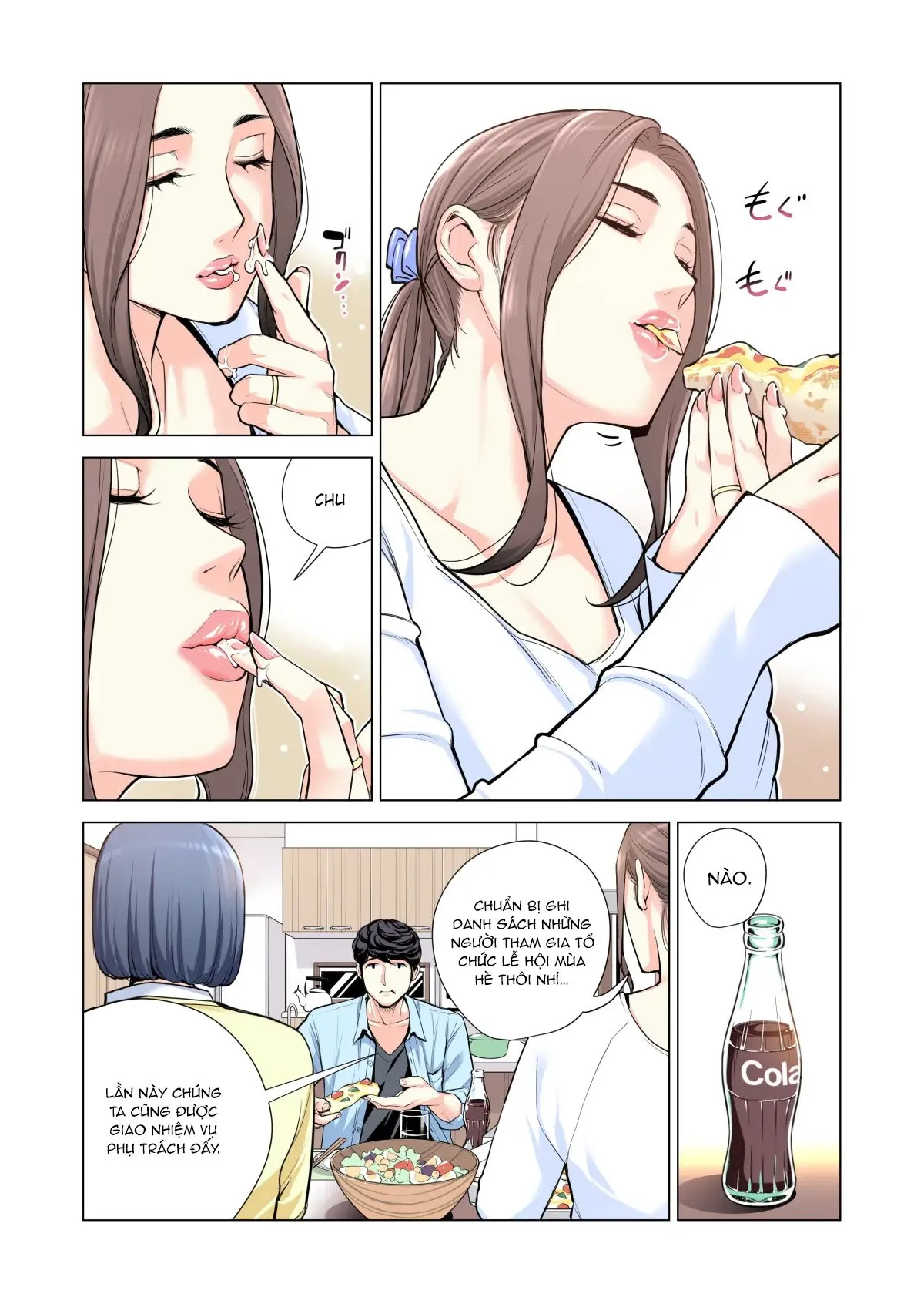 HentaiVN.net - Ảnh 35 - Bà chị có chồng ở tổ dân phố rất gợi tình 3: Bữa ăn của người có chồng [Jichikai no Hitozuma wa Totemo H deshita. 3 Hitozuma-tachi no Oshokuji Hen] - Chap 1