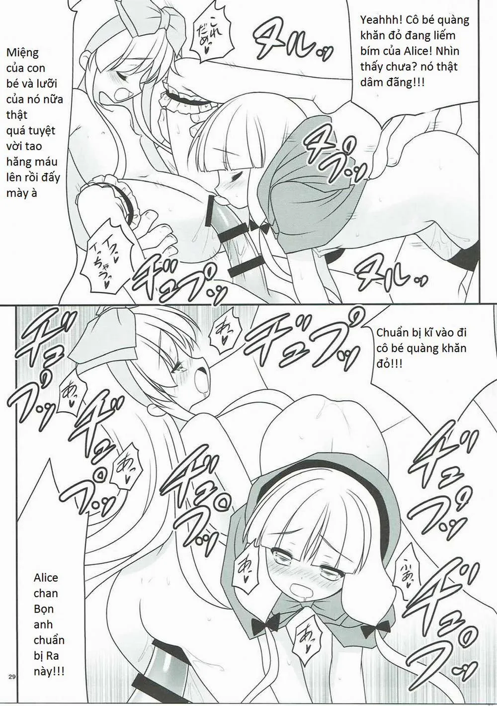 HentaiVN.net - Ảnh 29 - Osoware Nureru Ehon no Shoujo (Cuộc đời sa ngã của Alice và cô bé Khăn Đỏ ) - Chap 1