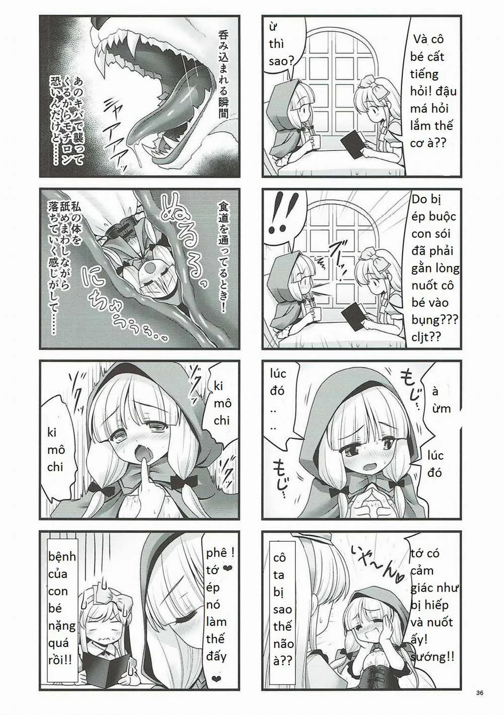 HentaiVN.net - Ảnh 35 - Osoware Nureru Ehon no Shoujo (Cuộc đời sa ngã của Alice và cô bé Khăn Đỏ ) - Chap 1