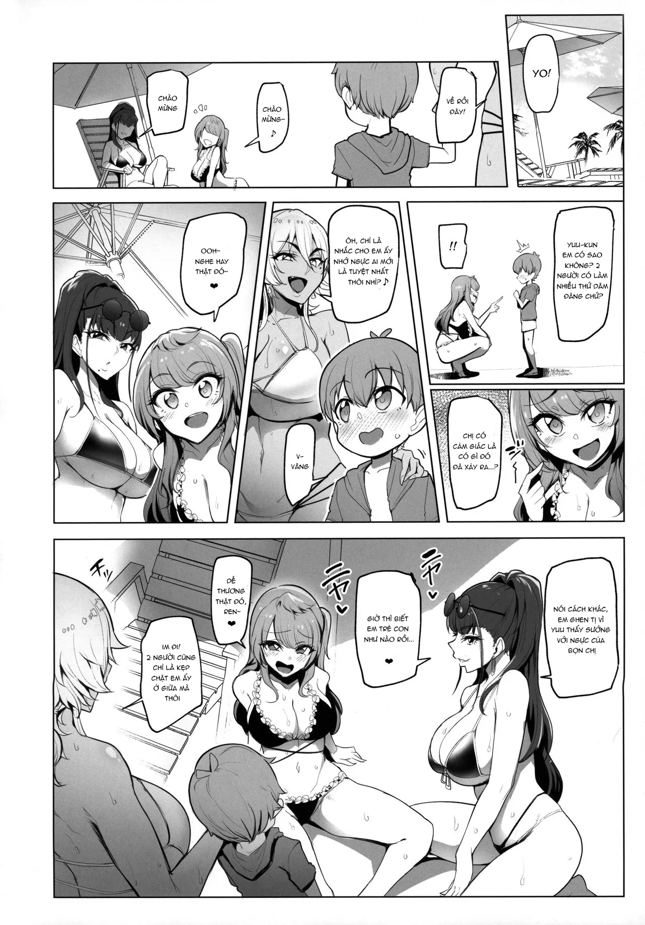 HentaiVN.net - Ảnh 23 - Odekake Shita no wa H na Gal Onee-chan-tachi to no Umi deshita [Visiting The Beach With The Lewd Gal Onee-Sans] - Chap 1