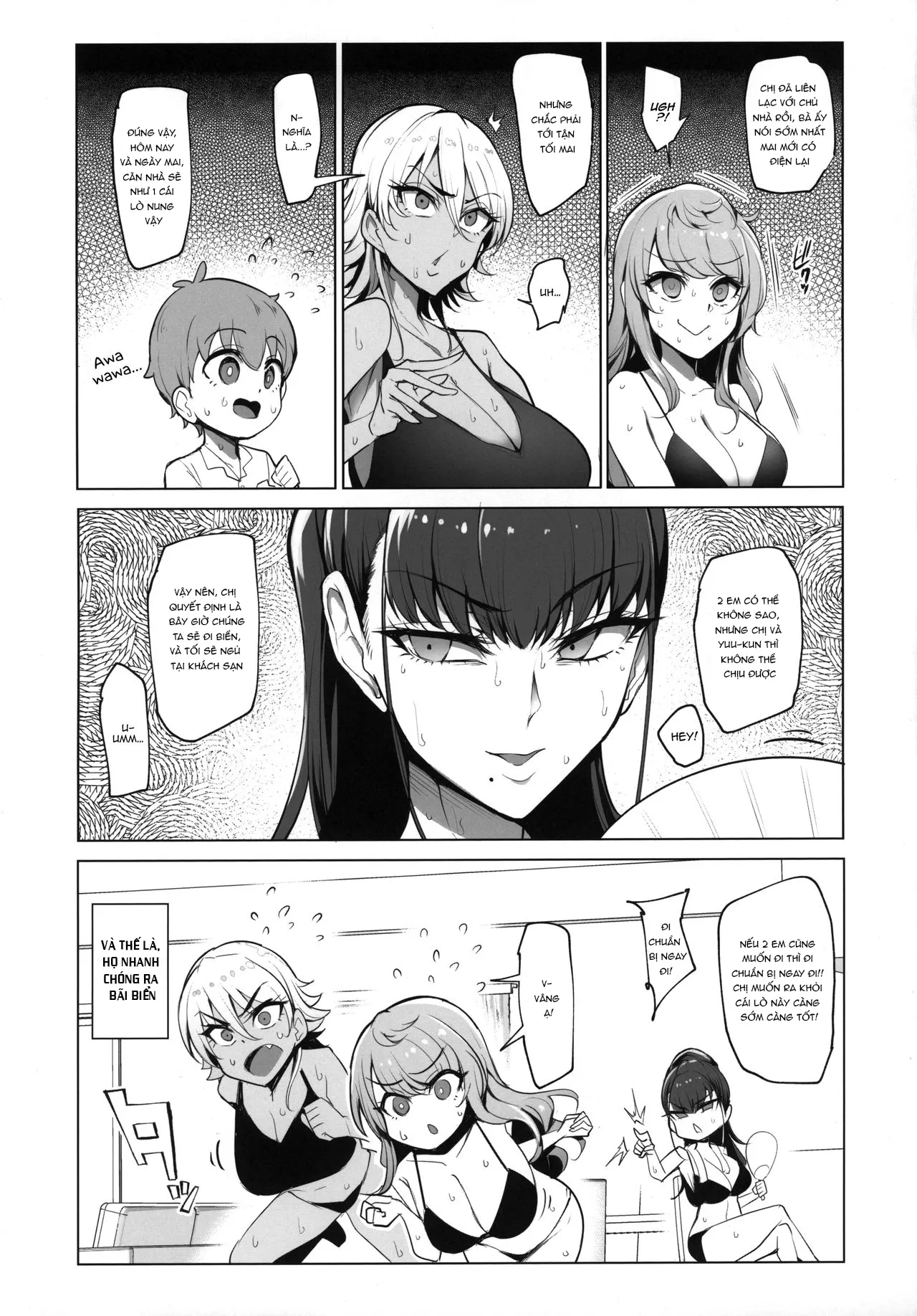 HentaiVN.net - Ảnh 6 - Odekake Shita no wa H na Gal Onee-chan-tachi to no Umi deshita [Visiting The Beach With The Lewd Gal Onee-Sans] - Chap 1