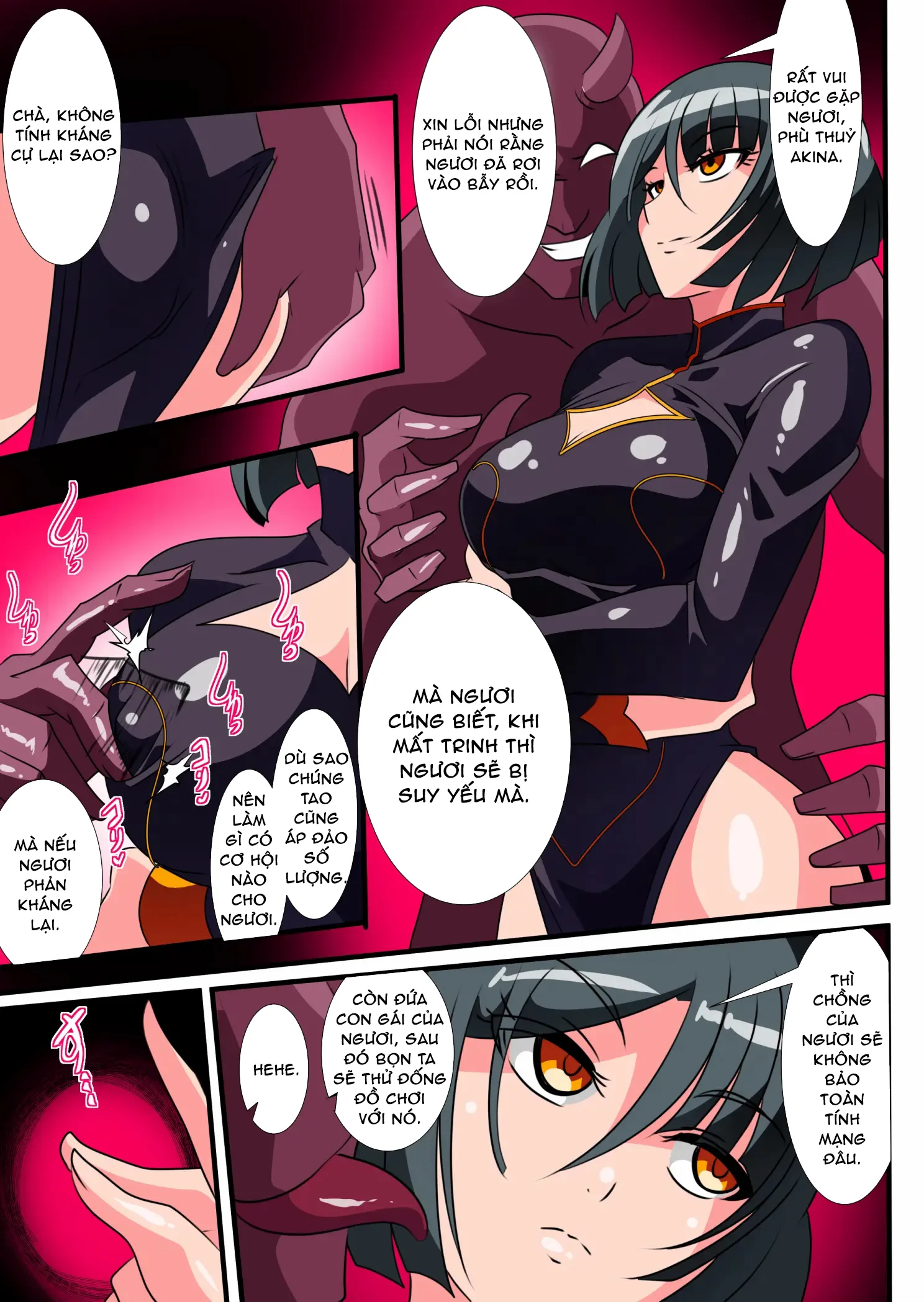 HentaiVN.net - Ảnh 10 - Heroine Harassment Junketsu no Taimashi Akina - Chap 2