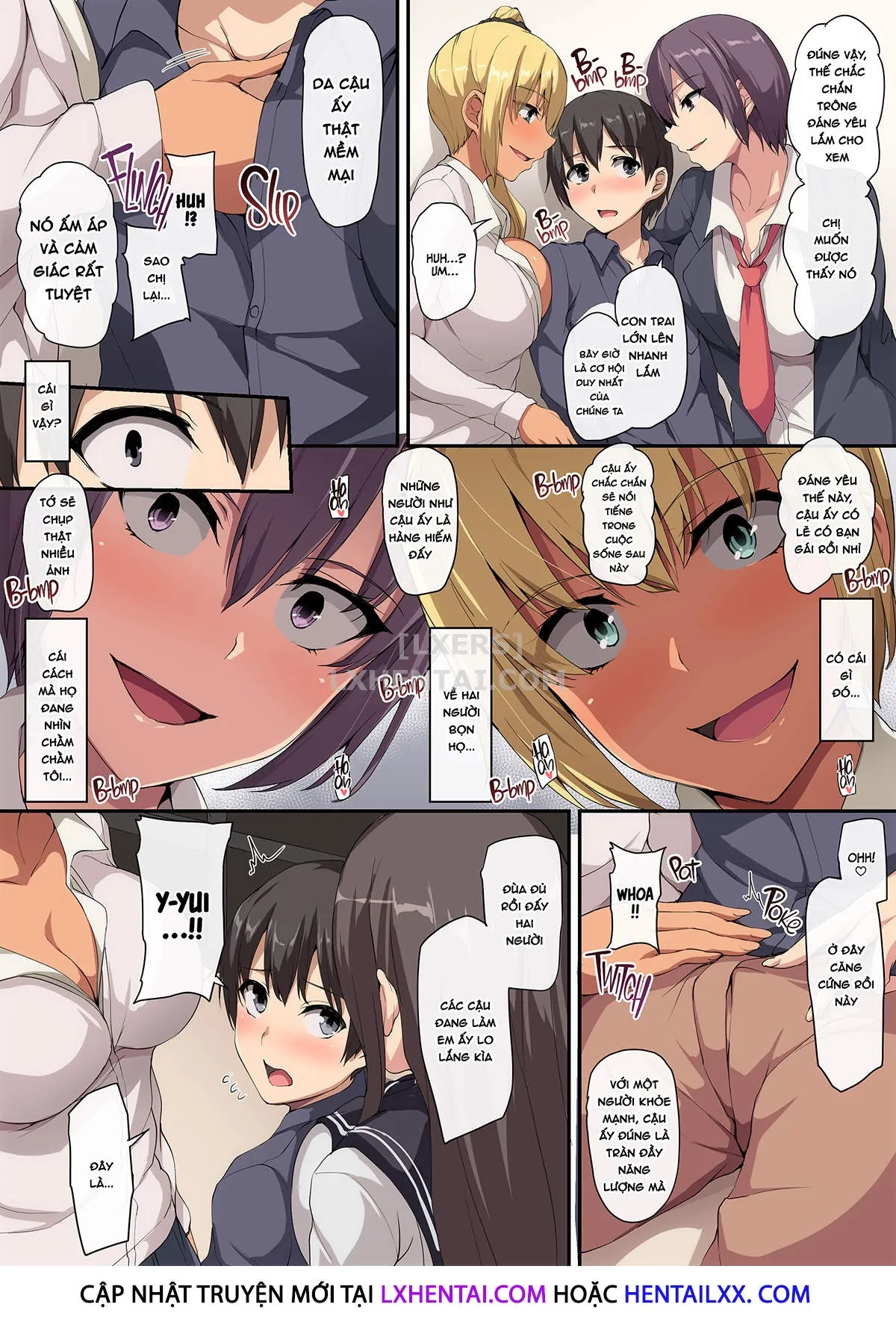 HentaiVN.net - Ảnh 11 - Lovey-Dovey Sex Life With Older Ladies - Losing My Virginity To a Harem - Chap 1