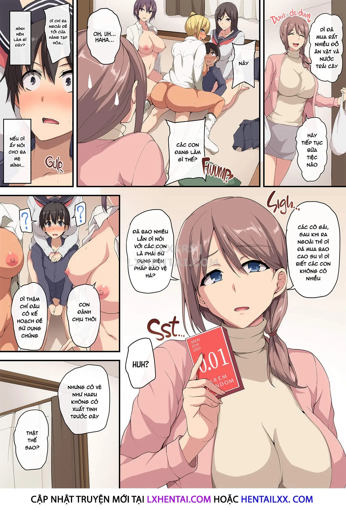 HentaiVN.net - Ảnh 29 - Lovey-Dovey Sex Life With Older Ladies - Losing My Virginity To a Harem - Chap 1