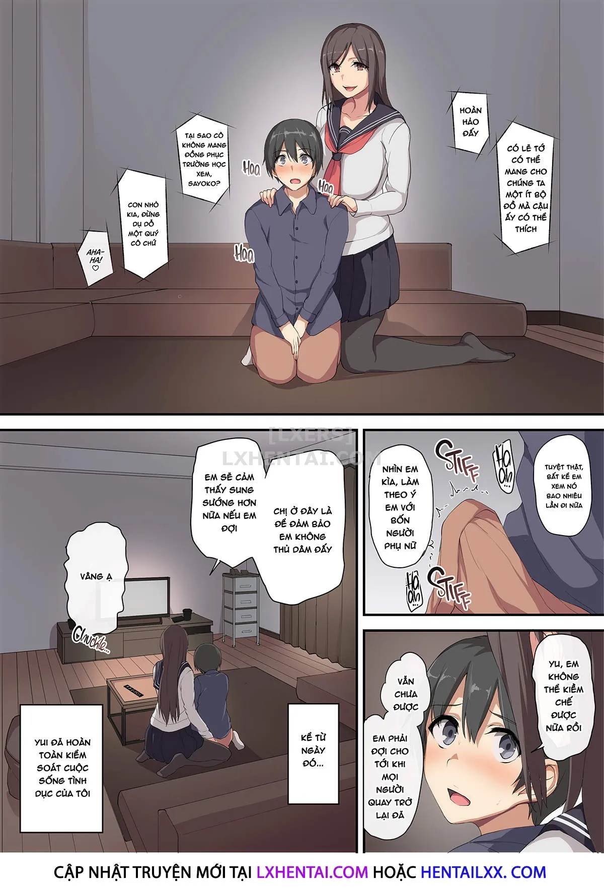 HentaiVN.net - Ảnh 54 - Lovey-Dovey Sex Life With Older Ladies - Losing My Virginity To a Harem - Chap 1