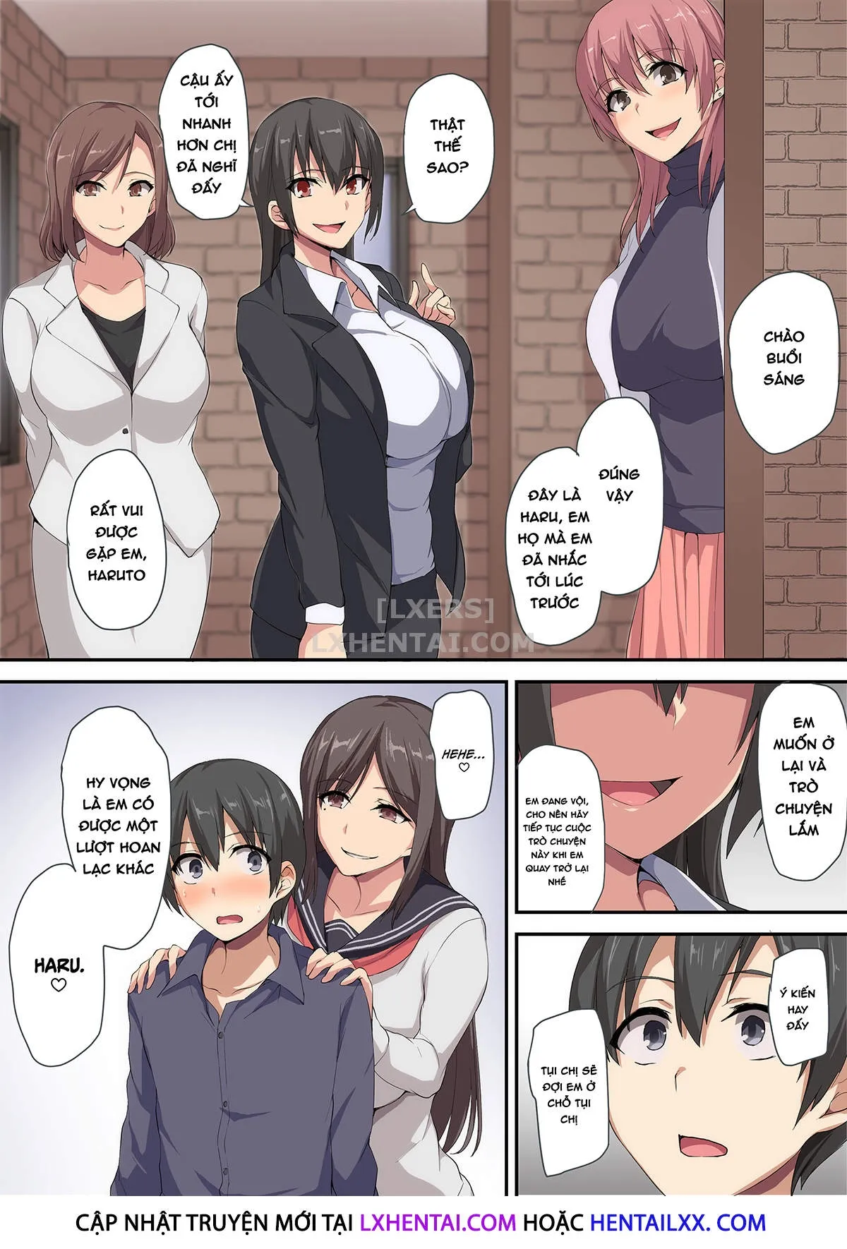 HentaiVN.net - Ảnh 56 - Lovey-Dovey Sex Life With Older Ladies - Losing My Virginity To a Harem - Chap 1