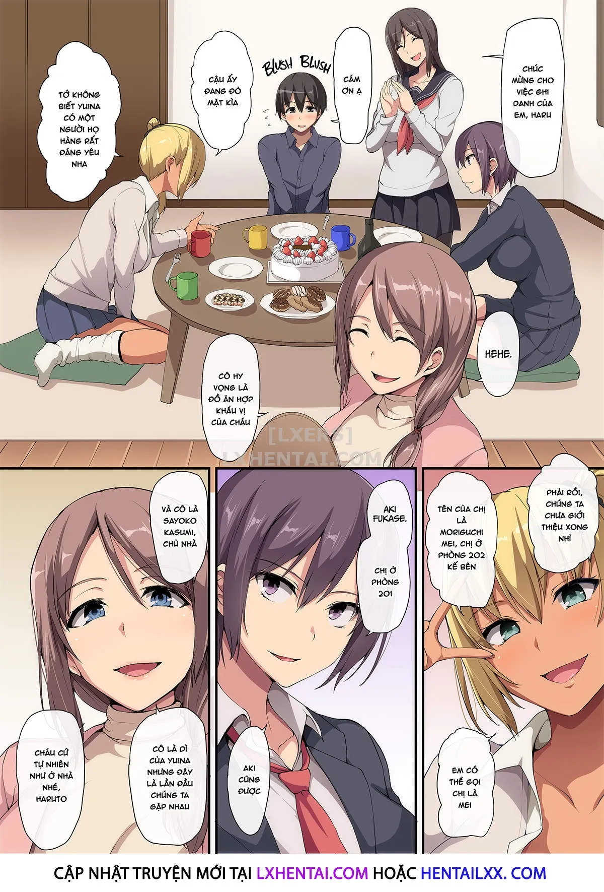 HentaiVN.net - Ảnh 6 - Lovey-Dovey Sex Life With Older Ladies - Losing My Virginity To a Harem - Chap 1