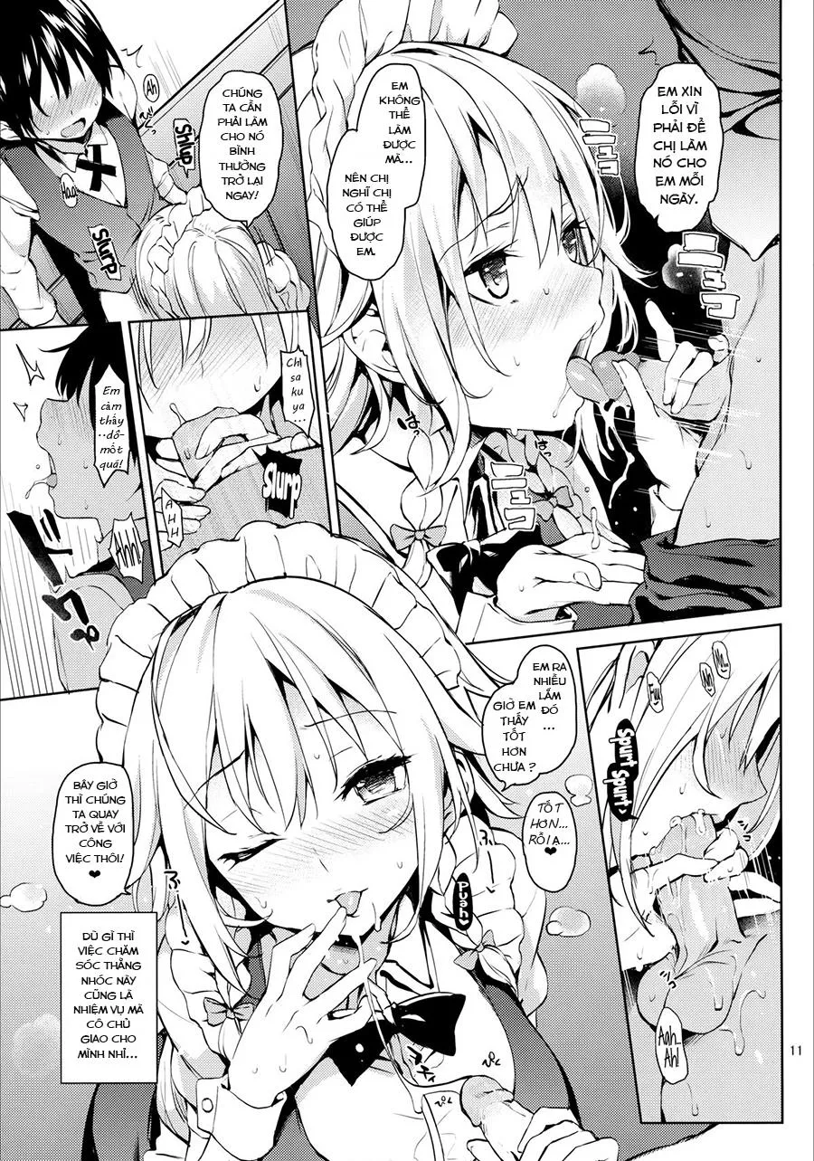 HentaiVN.net - Ảnh 8 - Shasei Kanri Shite Kudasai Sakuya-san! (Touhou Prọject) [Take Care of MyEjaculations Please, Sakuya-san!] - Chap 1