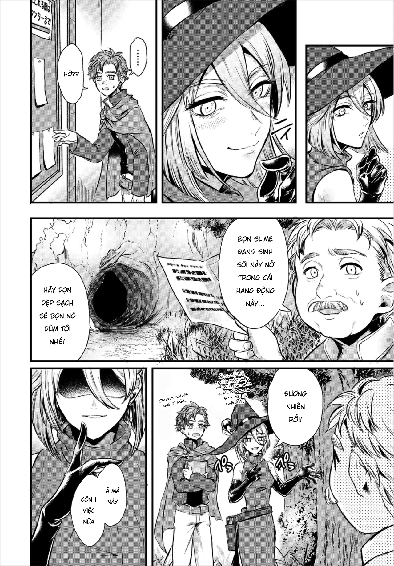 HentaiVN.net - Ảnh 4 - Cuộc săn slime cùng chị gái quyến rũ [Koushoku Onee-san to Slime Panic] - Chap 1