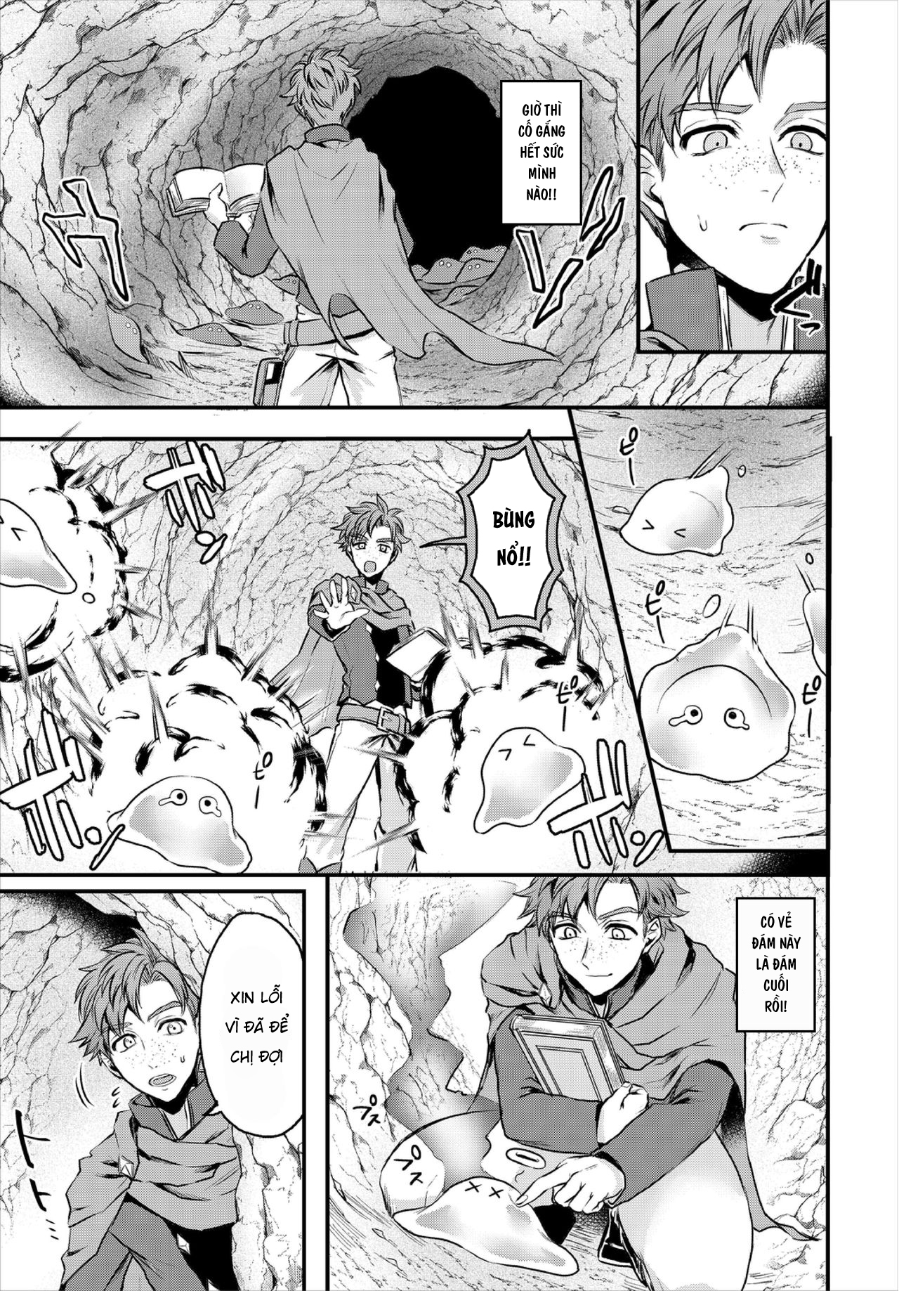 HentaiVN.net - Ảnh 7 - Cuộc săn slime cùng chị gái quyến rũ [Koushoku Onee-san to Slime Panic] - Chap 1