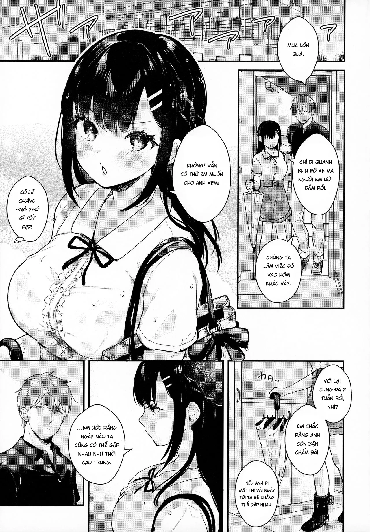 HentaiVN.net - Ảnh 6 - Tsuyu, Natsufuku, Apart nite [Tsuyu, Natsufuku, Apart nite] - Chap 1