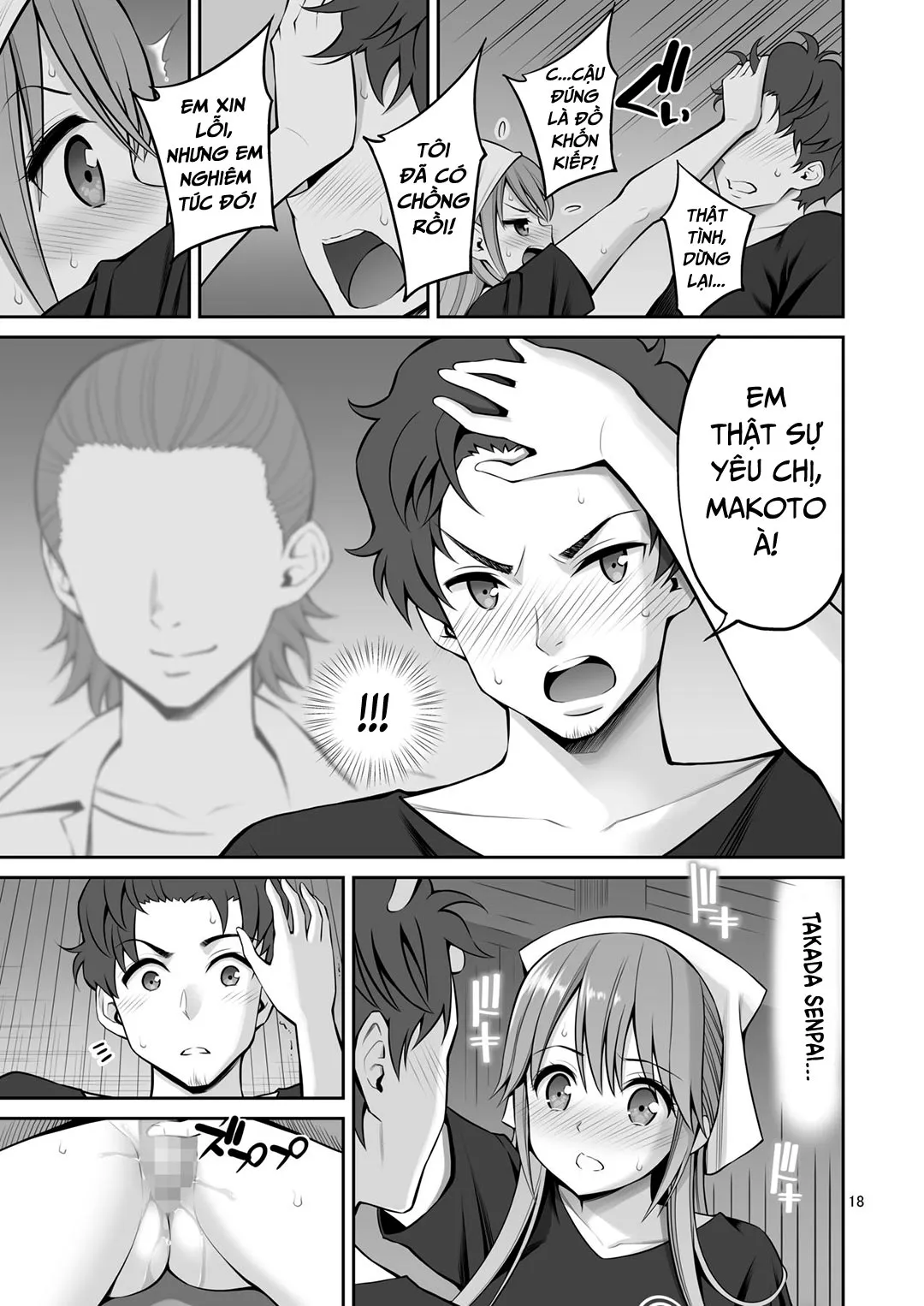 HentaiVN.net - Ảnh 19 - Motoyan Zuma Otto no Tonari de Hatsuiki [Ex-Delinquent Wife Cums Next To Her Husband For The First Time] - Chap 1