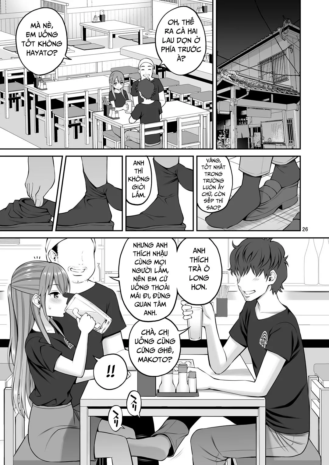 HentaiVN.net - Ảnh 27 - Motoyan Zuma Otto no Tonari de Hatsuiki [Ex-Delinquent Wife Cums Next To Her Husband For The First Time] - Chap 1