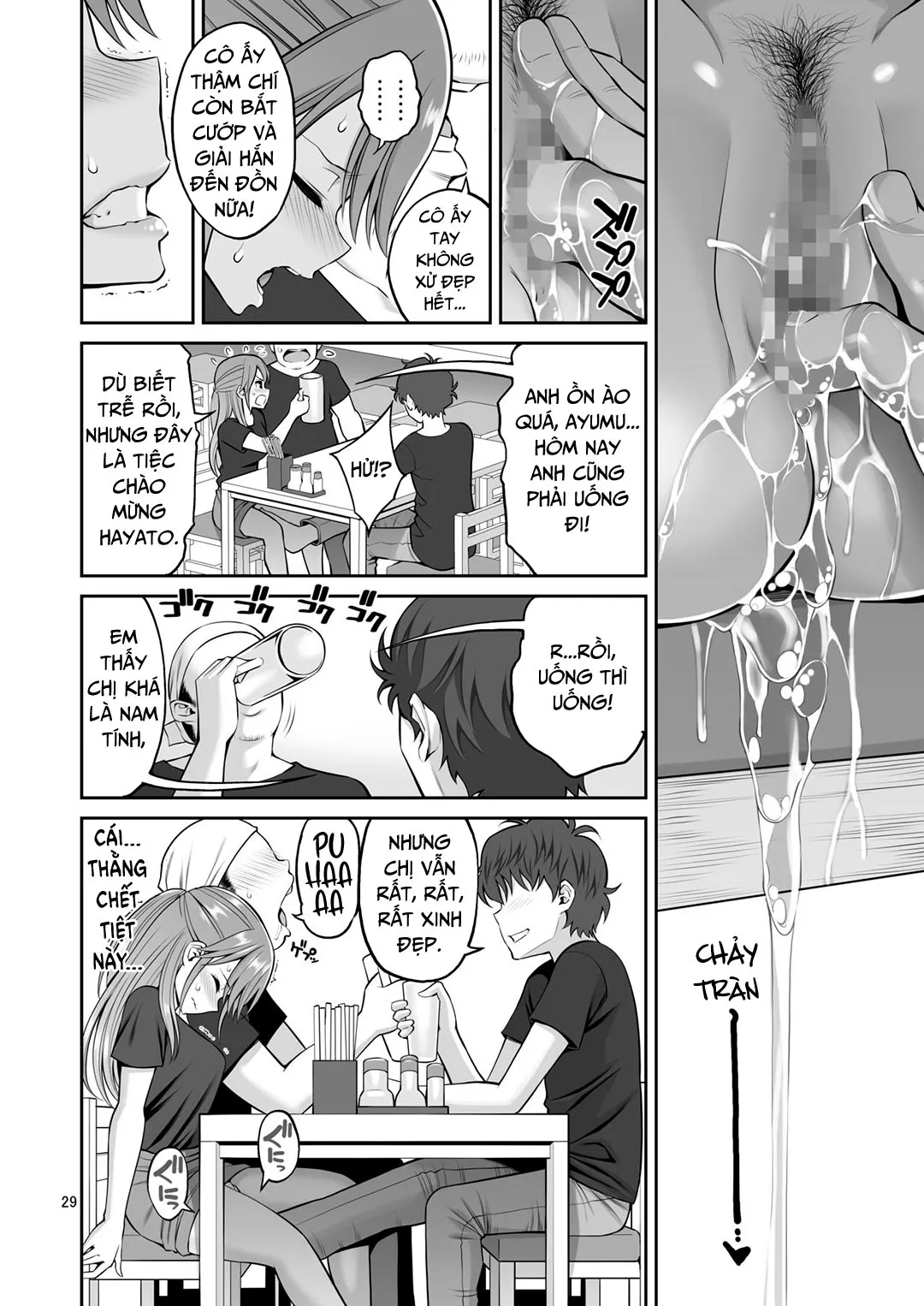 HentaiVN.net - Ảnh 30 - Motoyan Zuma Otto no Tonari de Hatsuiki [Ex-Delinquent Wife Cums Next To Her Husband For The First Time] - Chap 1