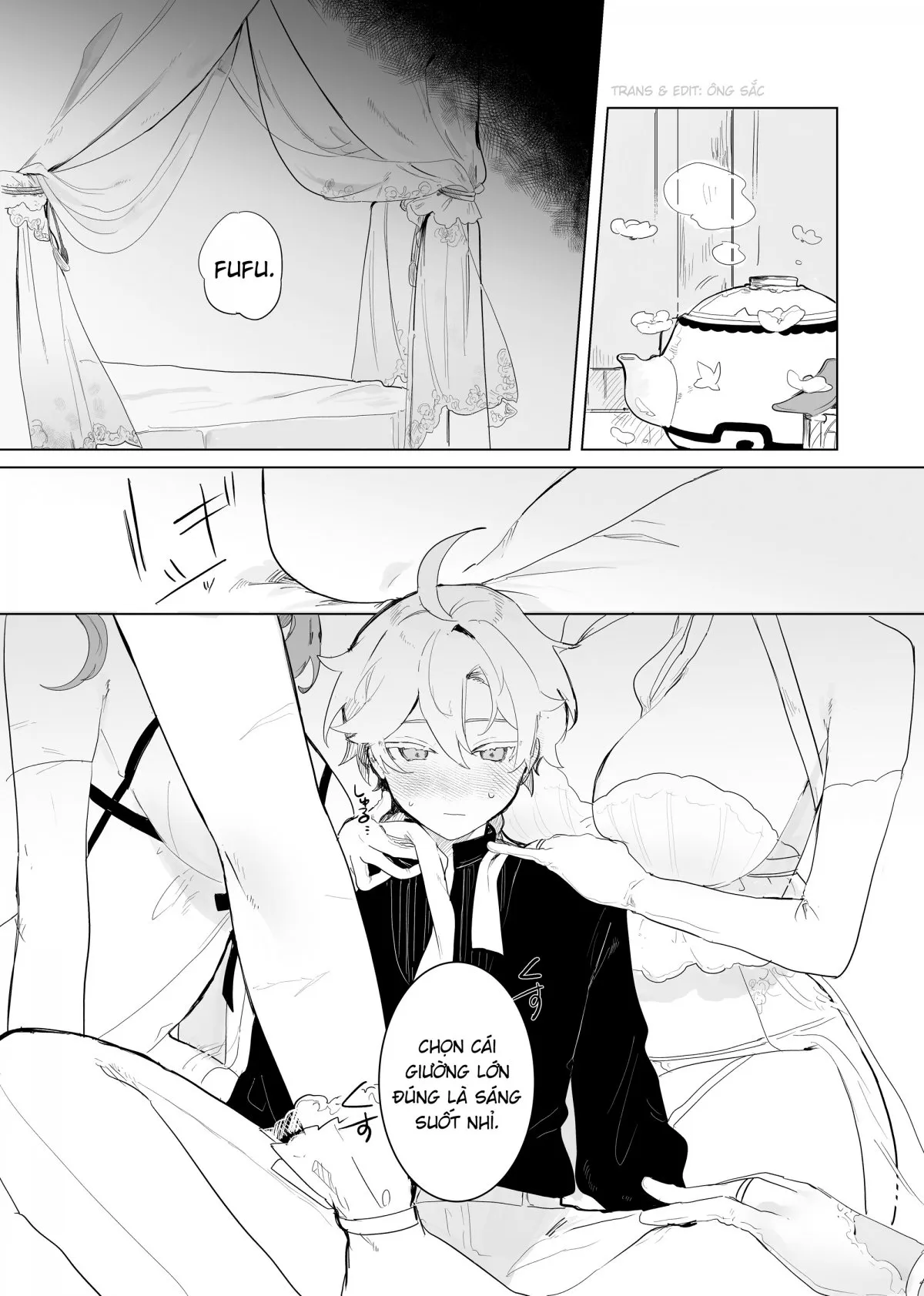 HentaiVN.net - Ảnh 3 - Cuộc gặp của Aether với những đoá hồng chân dài [Sora-kun ga Ashinaga Oneechan-tachi to Ichaicha Suru Hon] - Chap 1