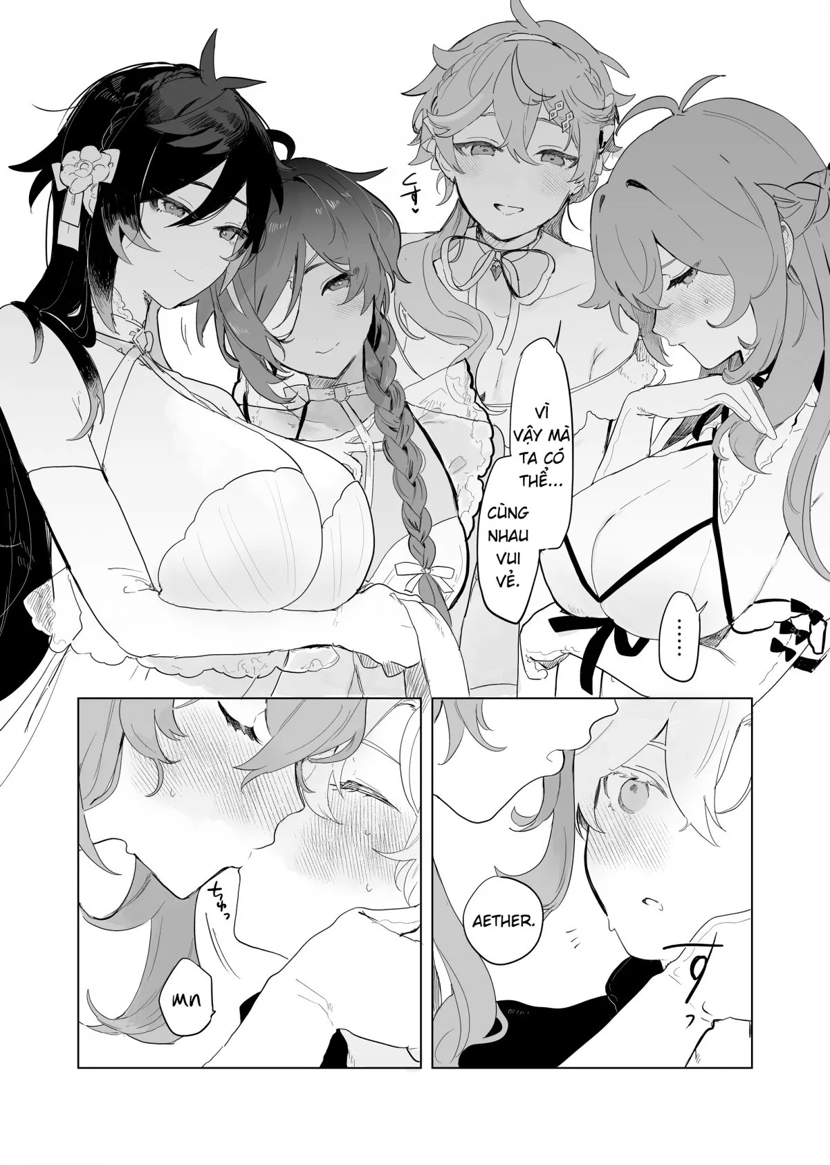HentaiVN.net - Ảnh 4 - Cuộc gặp của Aether với những đoá hồng chân dài [Sora-kun ga Ashinaga Oneechan-tachi to Ichaicha Suru Hon] - Chap 1