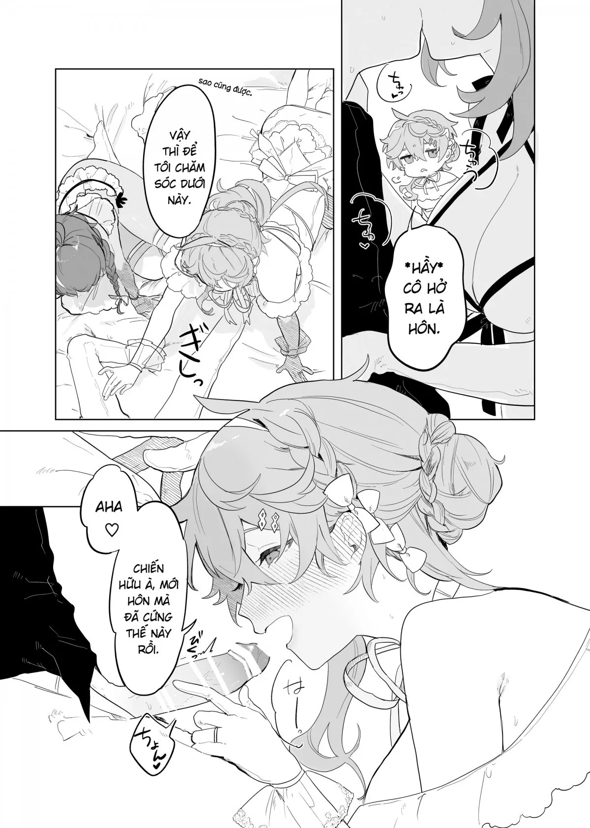 HentaiVN.net - Ảnh 5 - Cuộc gặp của Aether với những đoá hồng chân dài [Sora-kun ga Ashinaga Oneechan-tachi to Ichaicha Suru Hon] - Chap 1