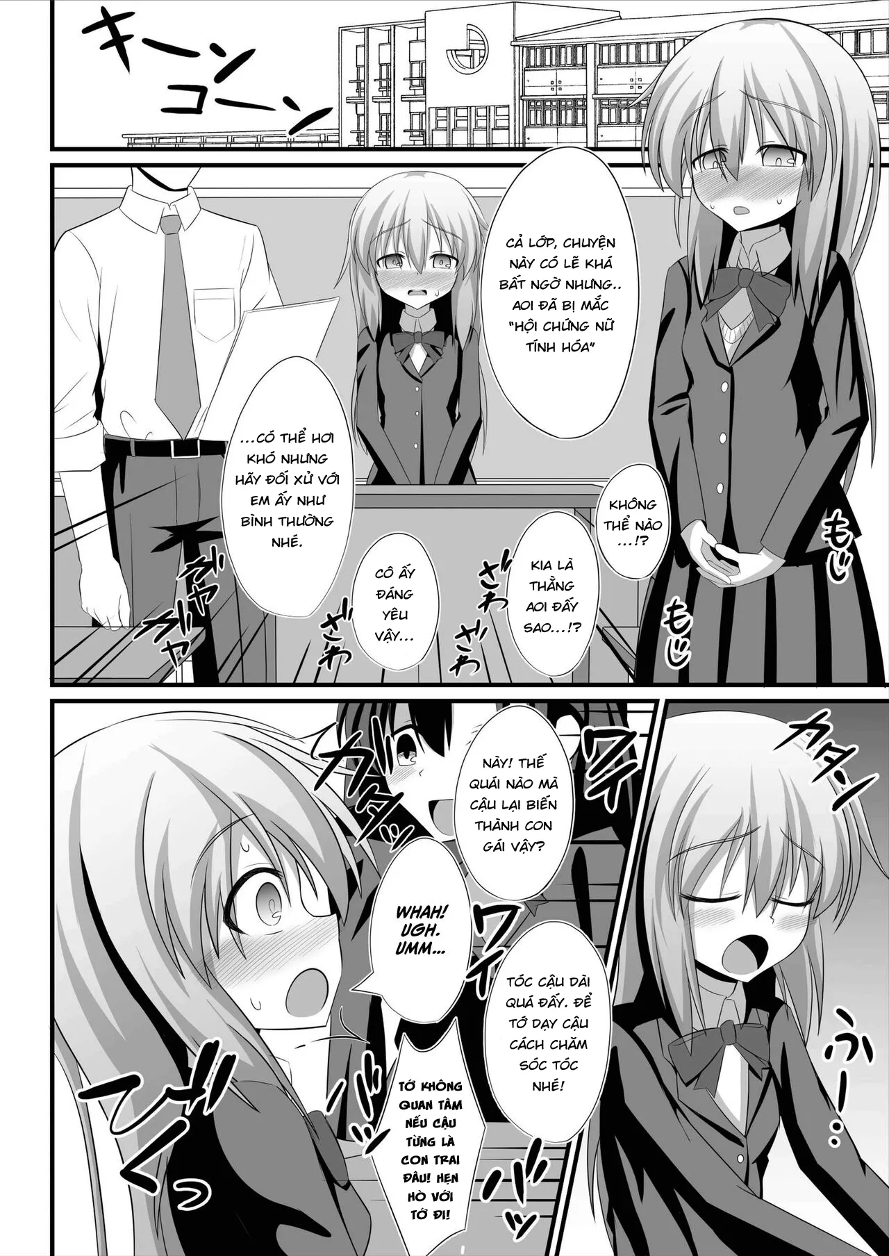HentaiVN.net - Ảnh 24 - TS Mesu Ochi ~Onnanoko ni Sarete Love Love Yuri Sex~ [Genderbent Descent Into Sluthood ~Turning Into A Girl From Lovey-Dovey Lesbian Sex~] - Chap 1