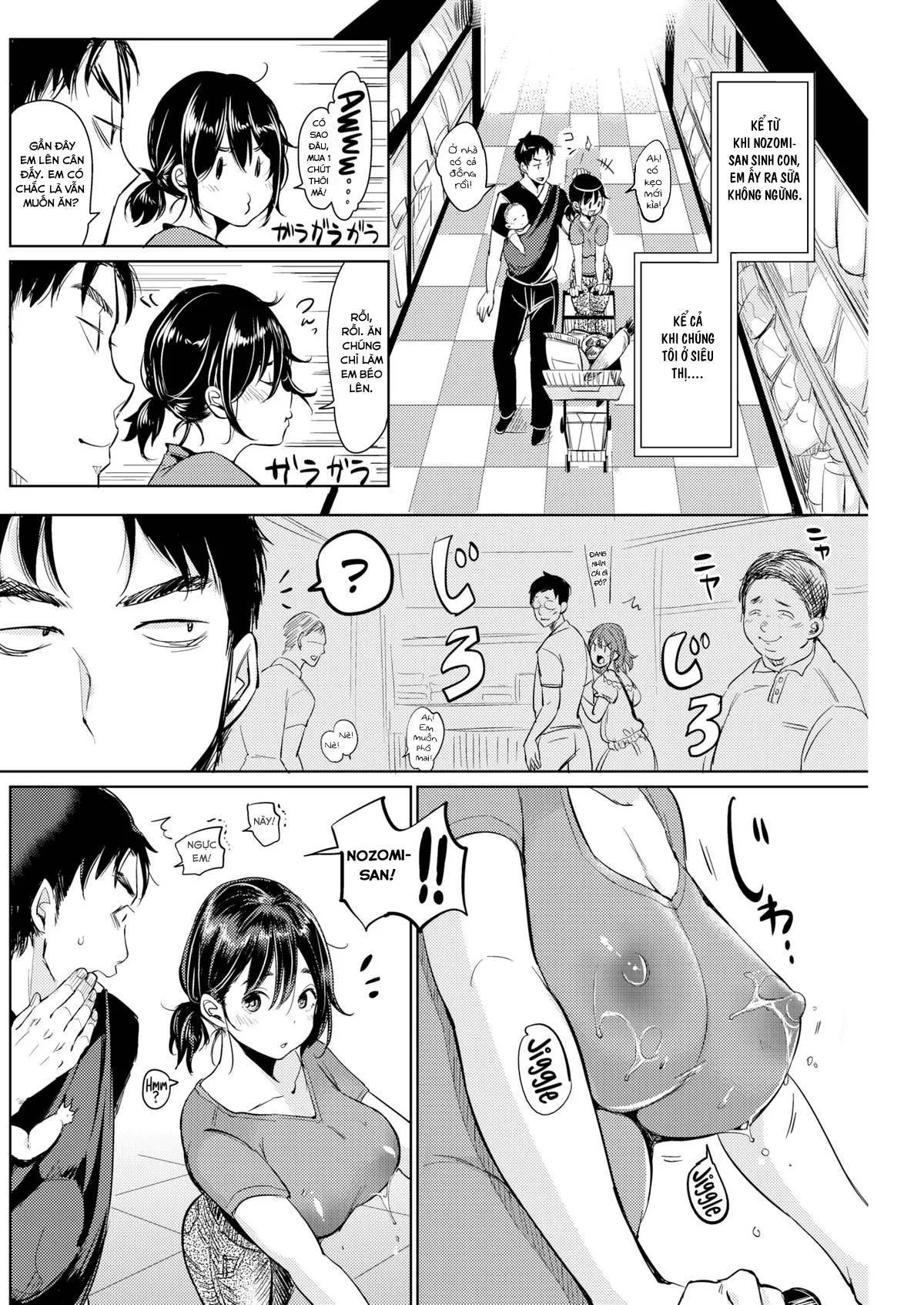 HentaiVN.net - Ảnh 4 - Cô vợ chảy sữa [Nozomin Fresh Milk] - Chap 1
