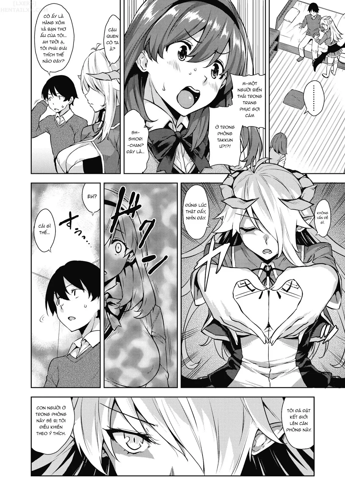 HentaiVN.net - Ảnh 5 - Akuma De JK! [Makai Appli de Harem Shiken] - Chap 1