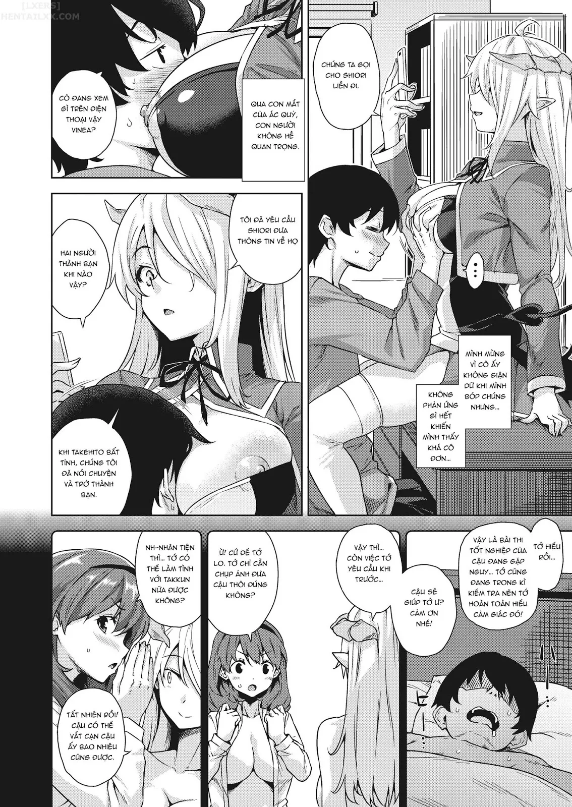 HentaiVN.net - Ảnh 3 - Akuma De JK! [Makai Appli de Harem Shiken] - Chap 2