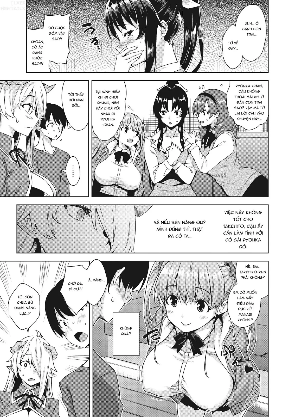 HentaiVN.net - Ảnh 6 - Akuma De JK! [Makai Appli de Harem Shiken] - Chap 2