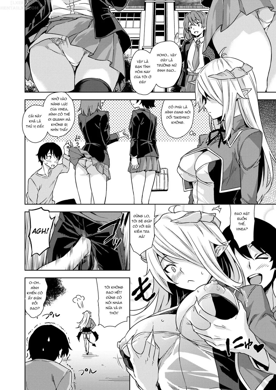 HentaiVN.net - Ảnh 3 - Akuma De JK! [Makai Appli de Harem Shiken] - Chap 3