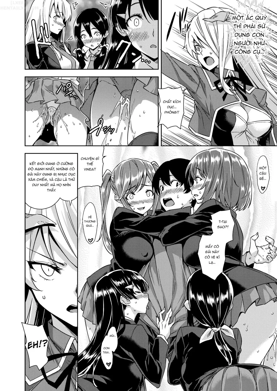 HentaiVN.net - Ảnh 5 - Akuma De JK! [Makai Appli de Harem Shiken] - Chap 3